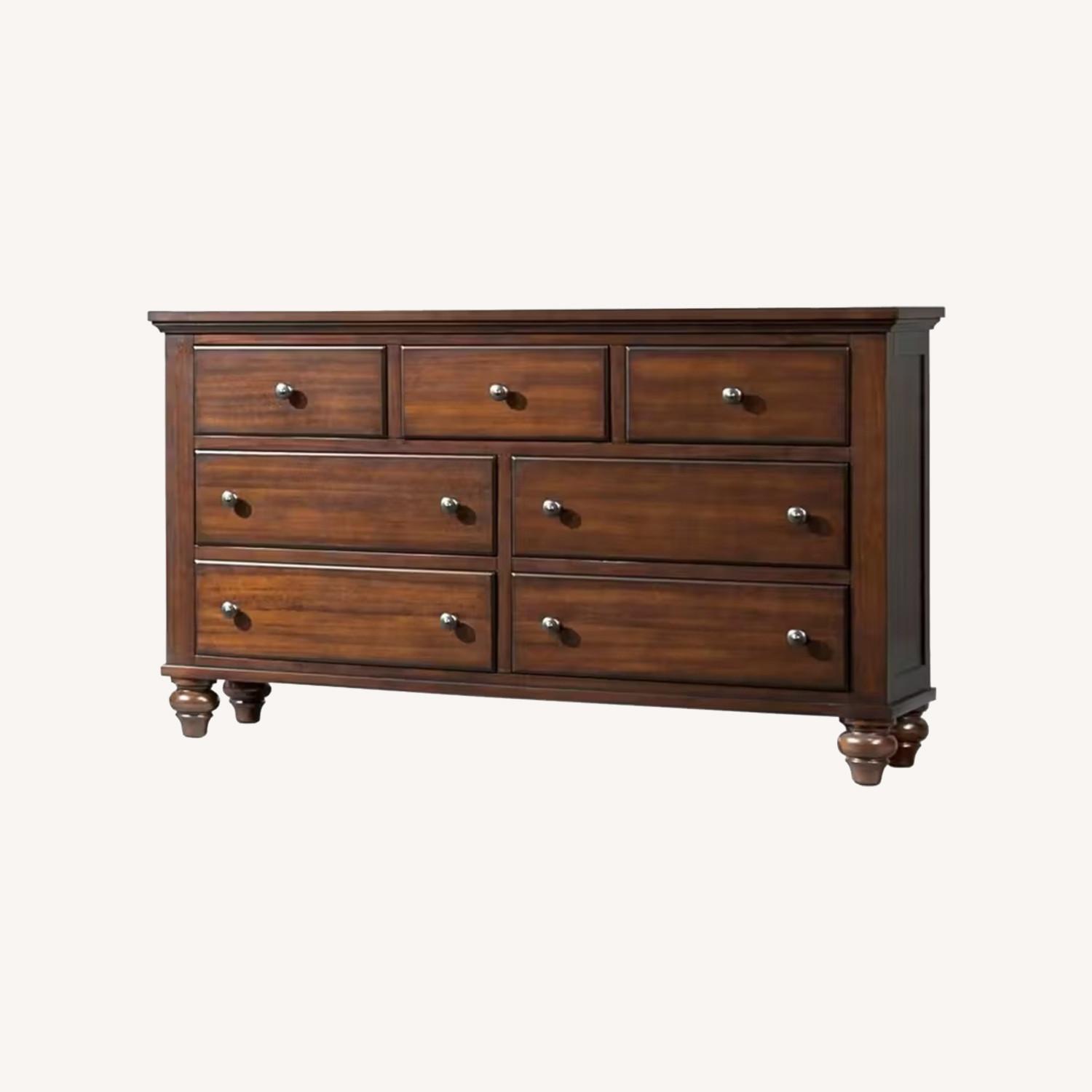 Chatham 7 Drawer Cherry Wood Dresser - image-0