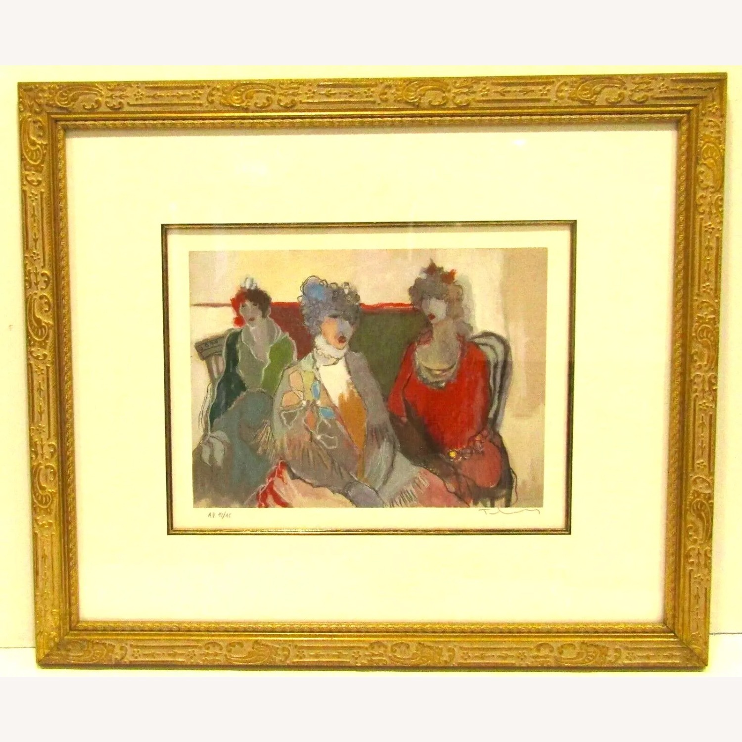 Itzchak Tarkay Signed Lithograph The Aristocrats - image-1