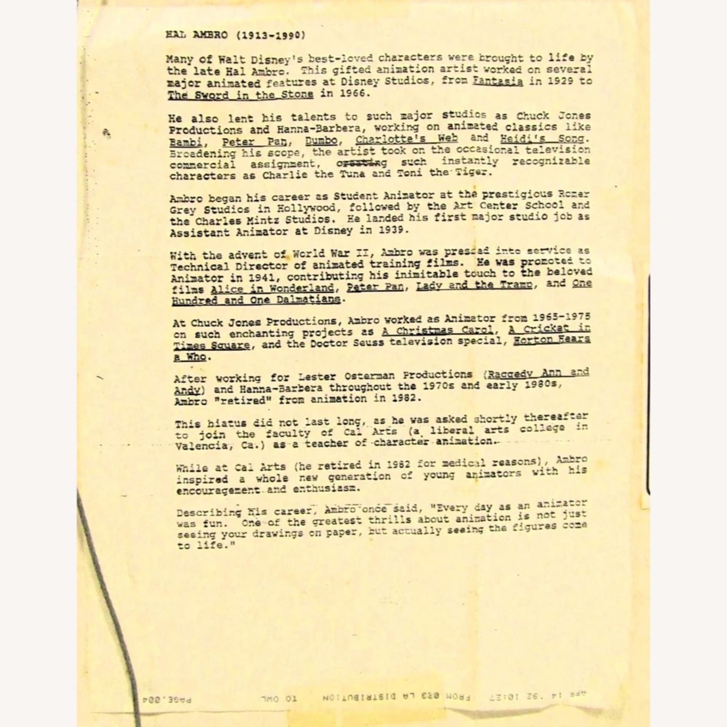 Vintage The Three Caballeros Animation Hal Ambro - image-8