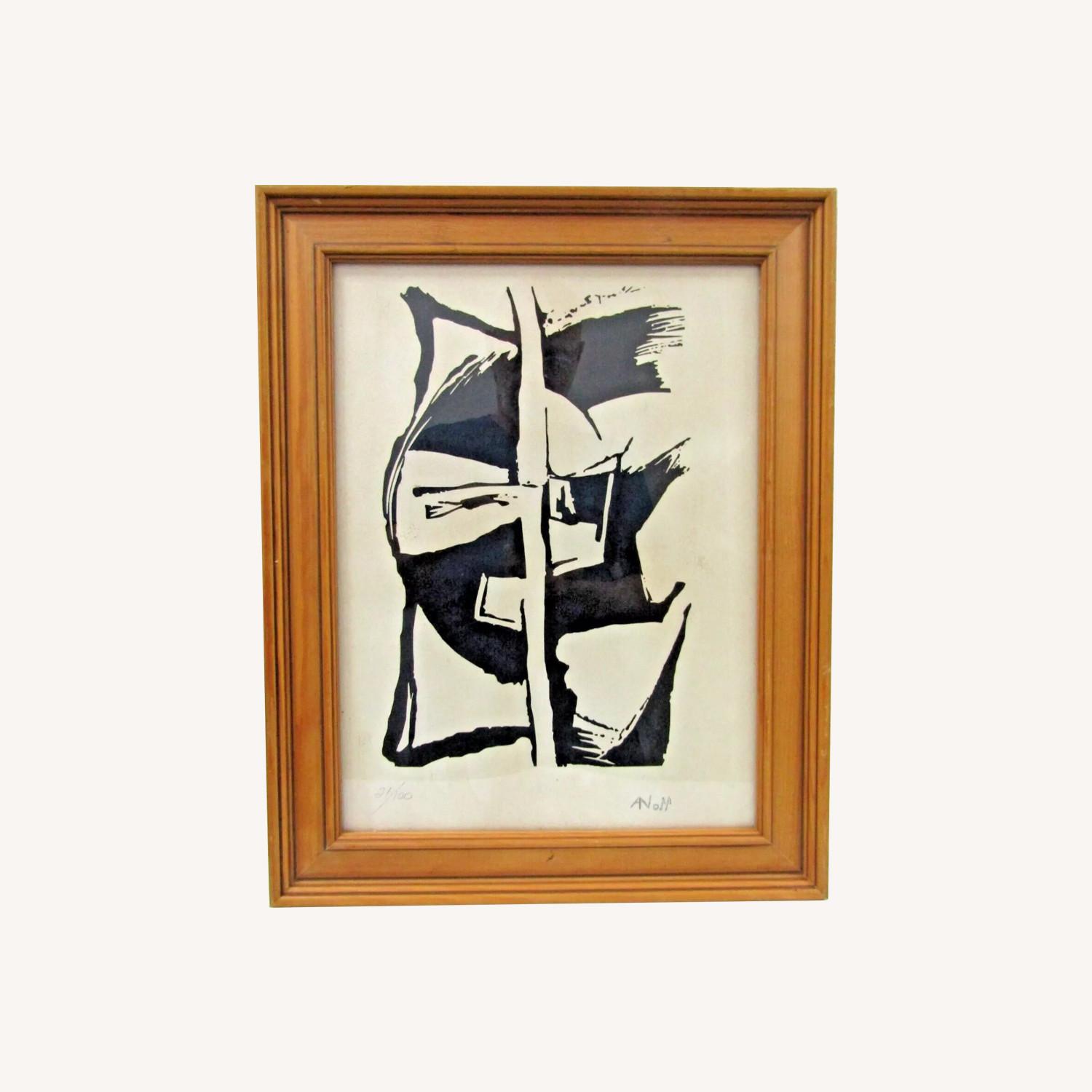 Alexandre Noll 1960's Signed Woodblock Print - image-0