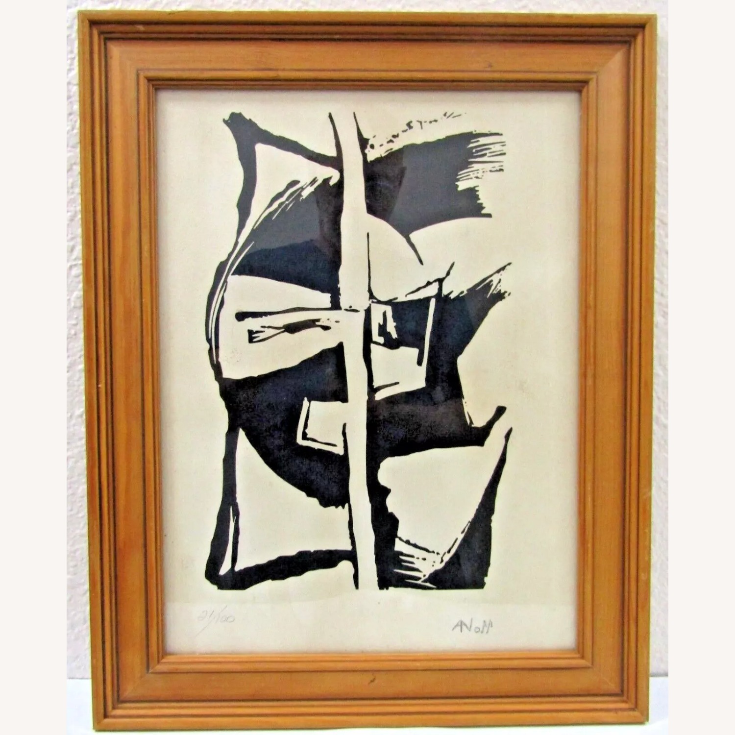Alexandre Noll 1960's Signed Woodblock Print - image-1