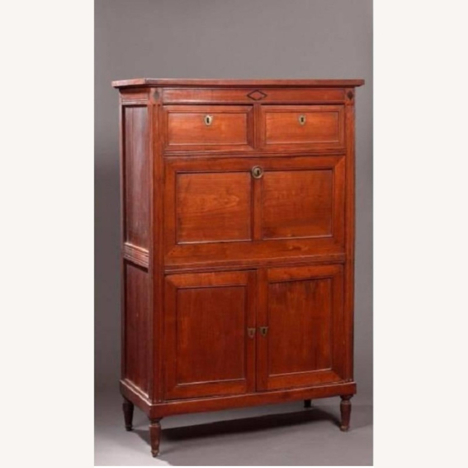 18th Century French Mahogany Secretaire a Abattant - image-3