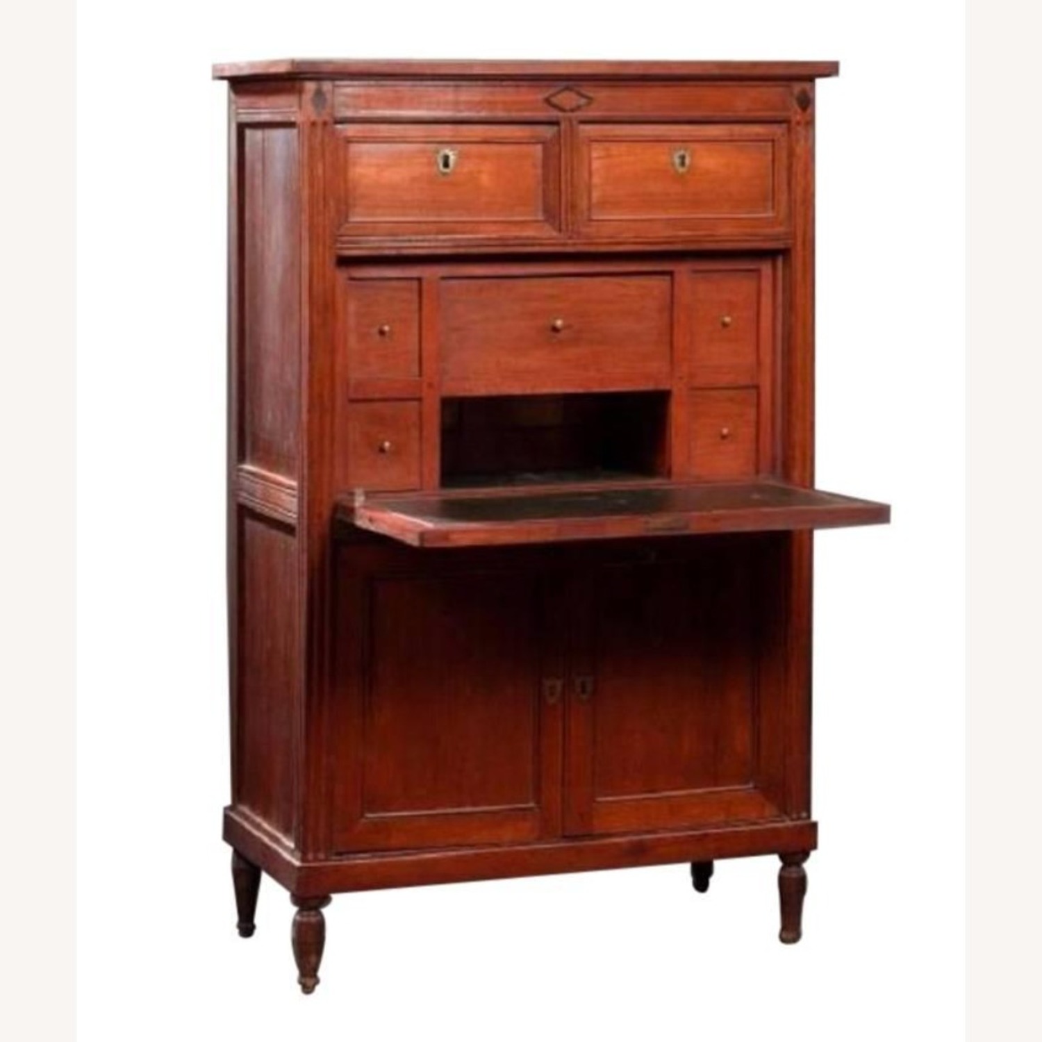 18th Century French Mahogany Secretaire a Abattant - image-1