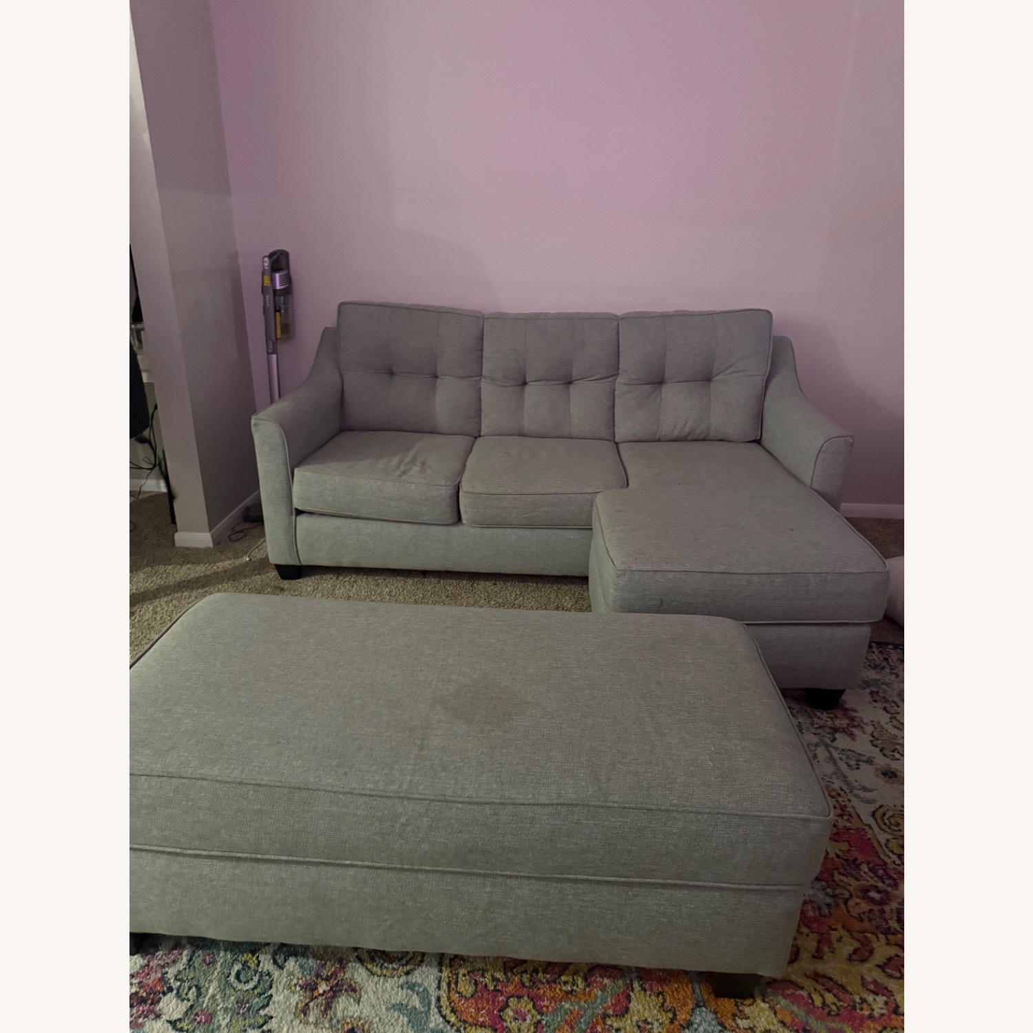 Dary Gray L Shaped Sofa with Chaise - image-3
