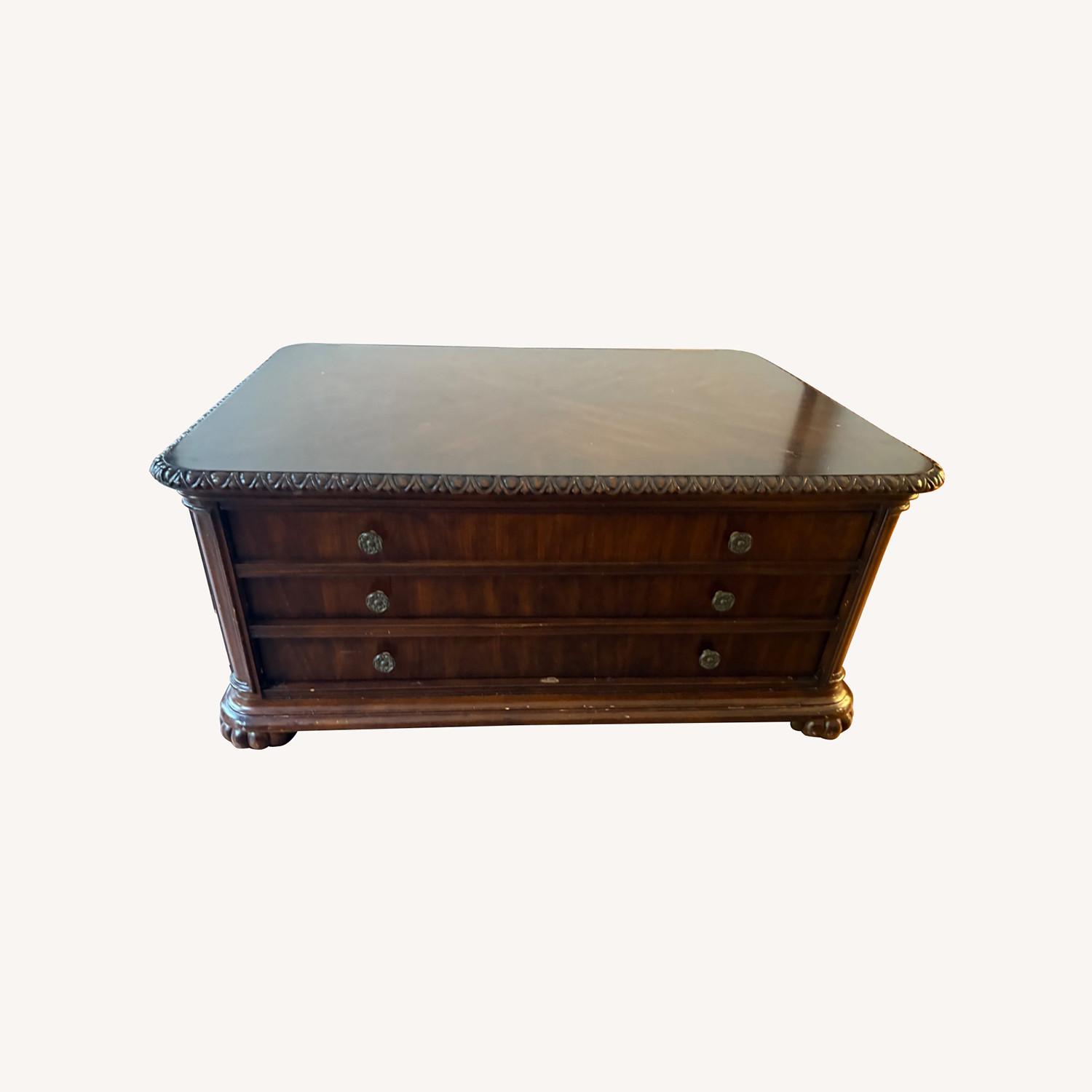 Bernhardt Buried Walnut Coffee Table - image-0