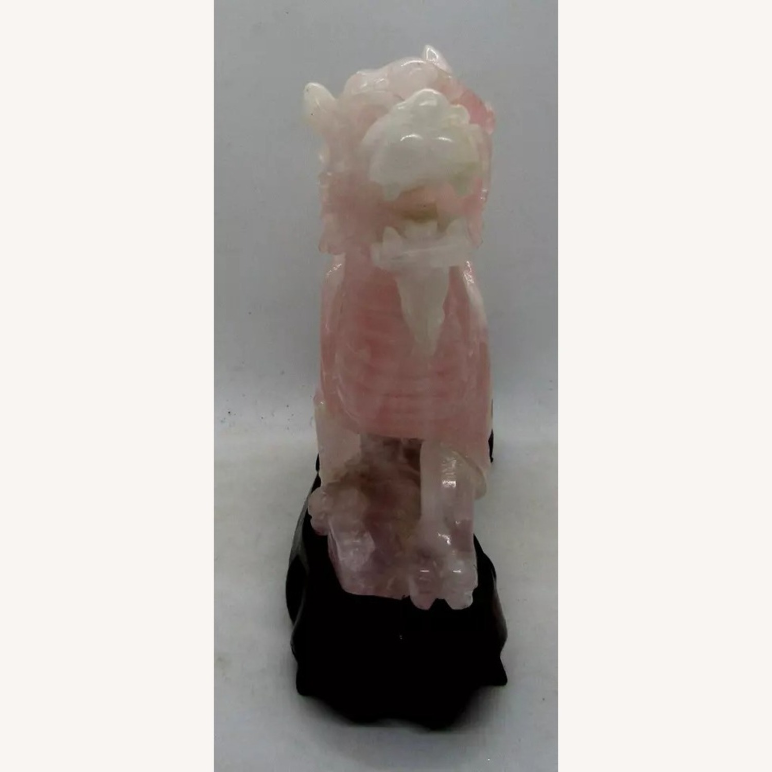 Qing Dynasty Chinese Pink Jade Dragon Sculpture - image-3