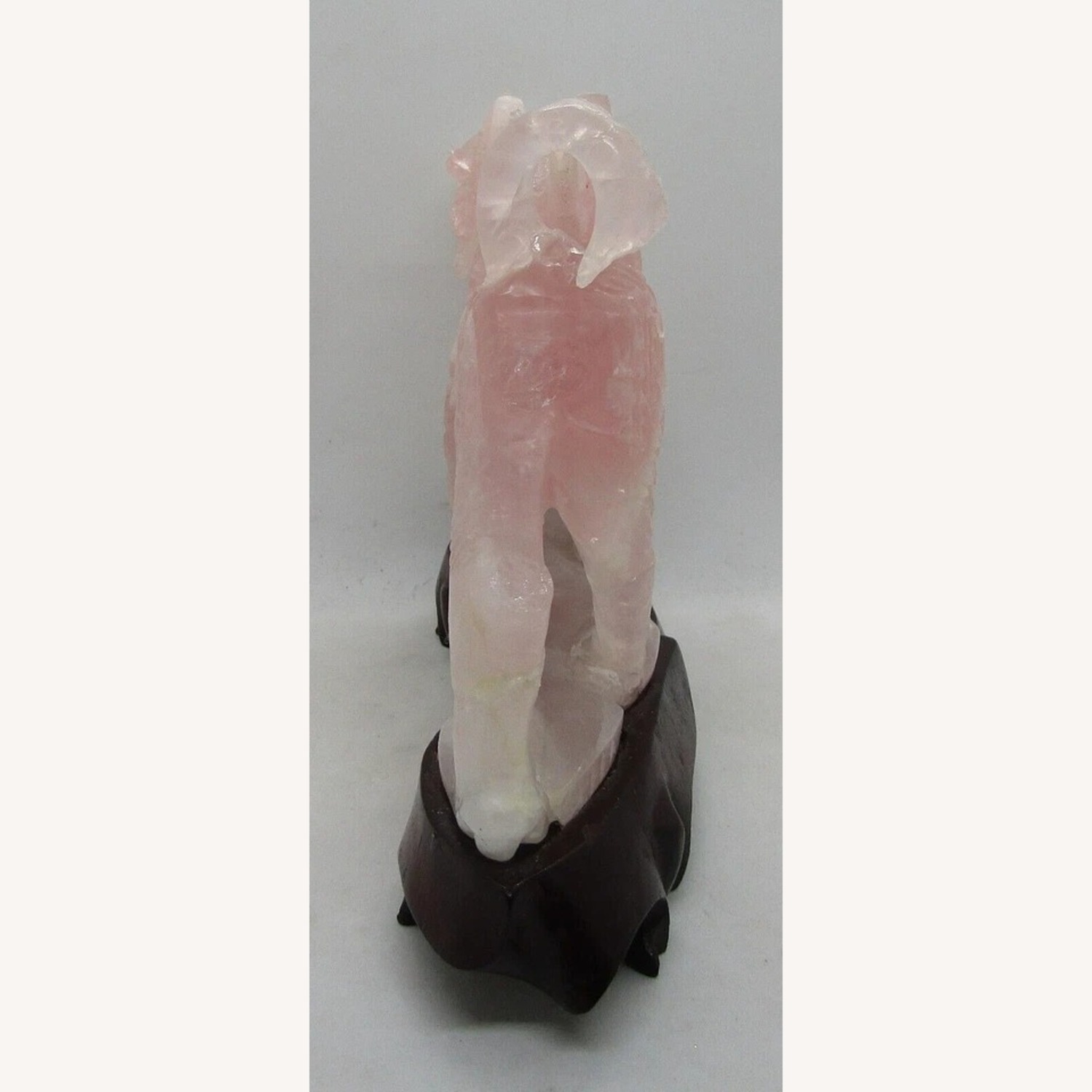 Qing Dynasty Chinese Pink Jade Dragon Sculpture - image-7