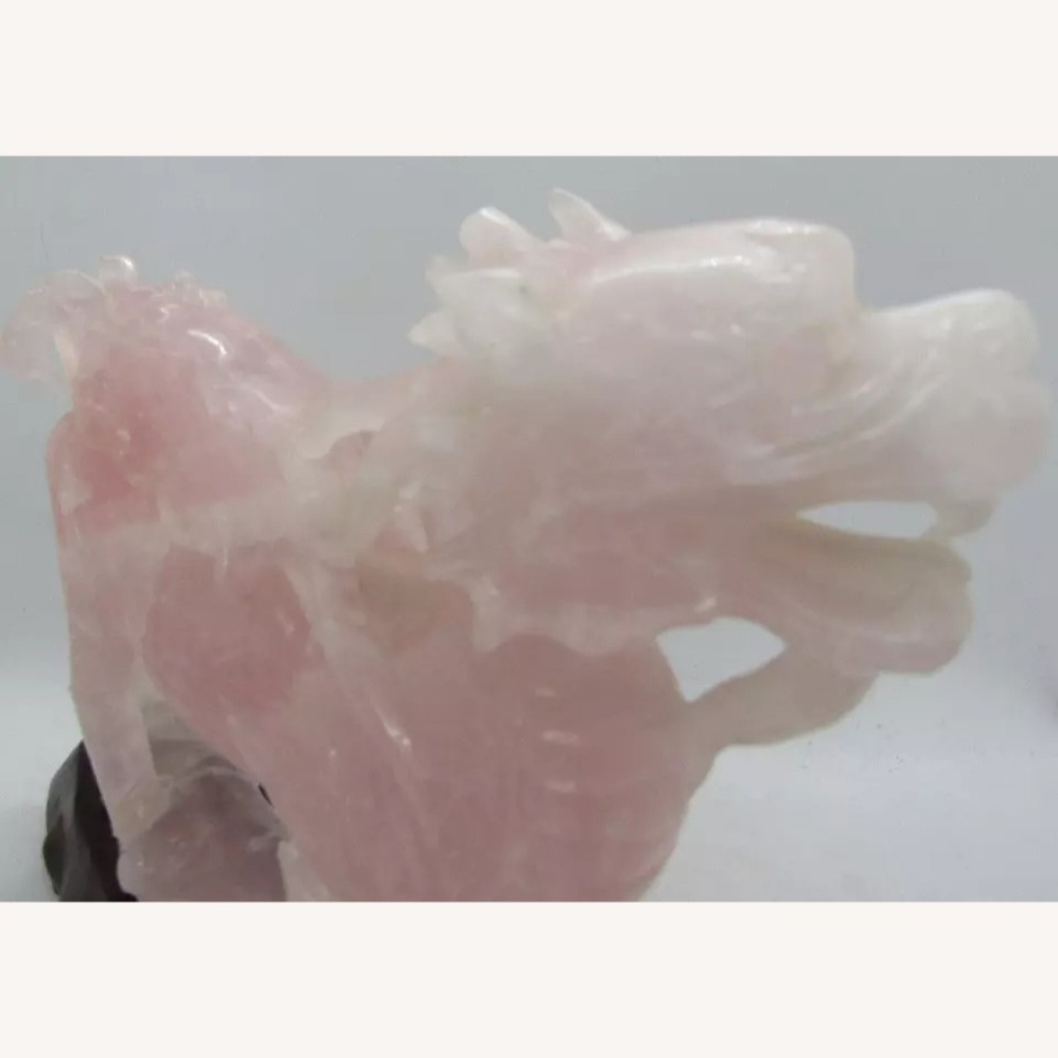 Qing Dynasty Chinese Pink Jade Dragon Sculpture - image-11