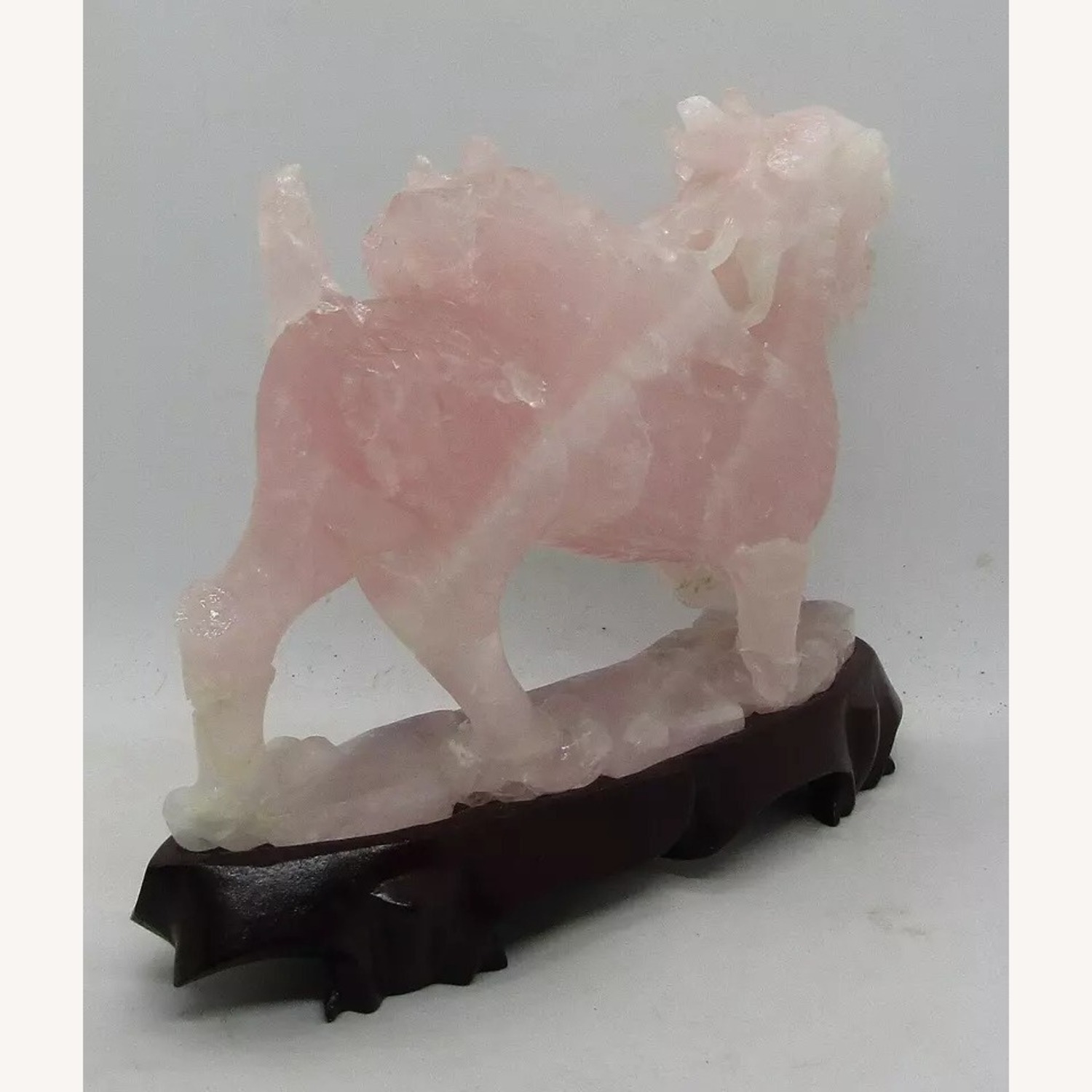 Qing Dynasty Chinese Pink Jade Dragon Sculpture - image-6
