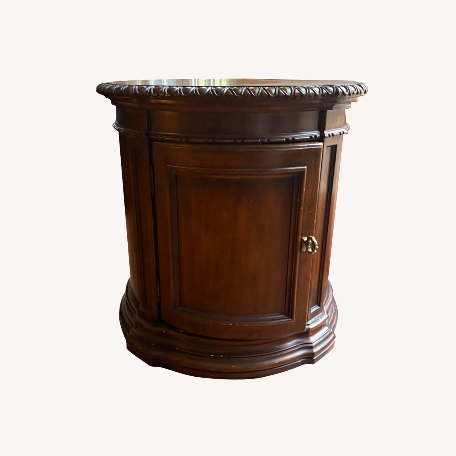 Burled Walnut Side Table - image-0