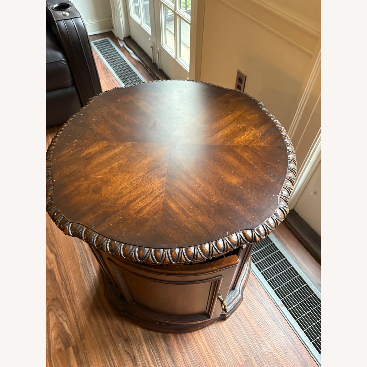 Burled Walnut Side Table - image-1