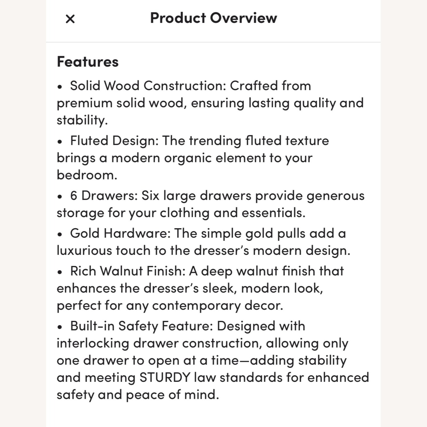 Rounded, fluted walnut dresser - image-10