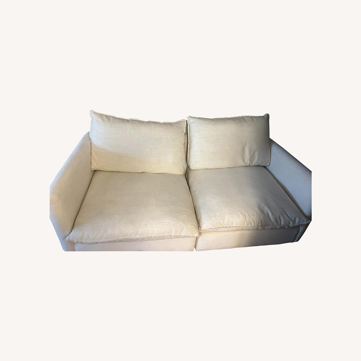 ABC Carpet White Sofa - image-0