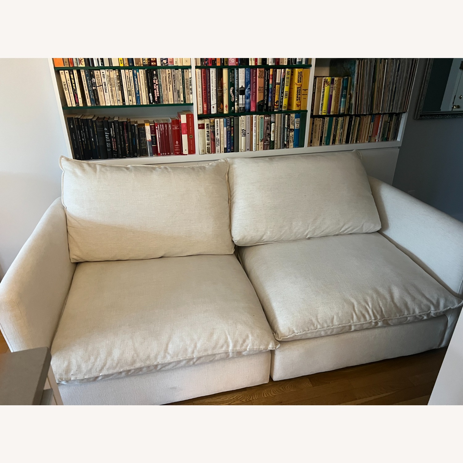 ABC Carpet White Sofa - image-1