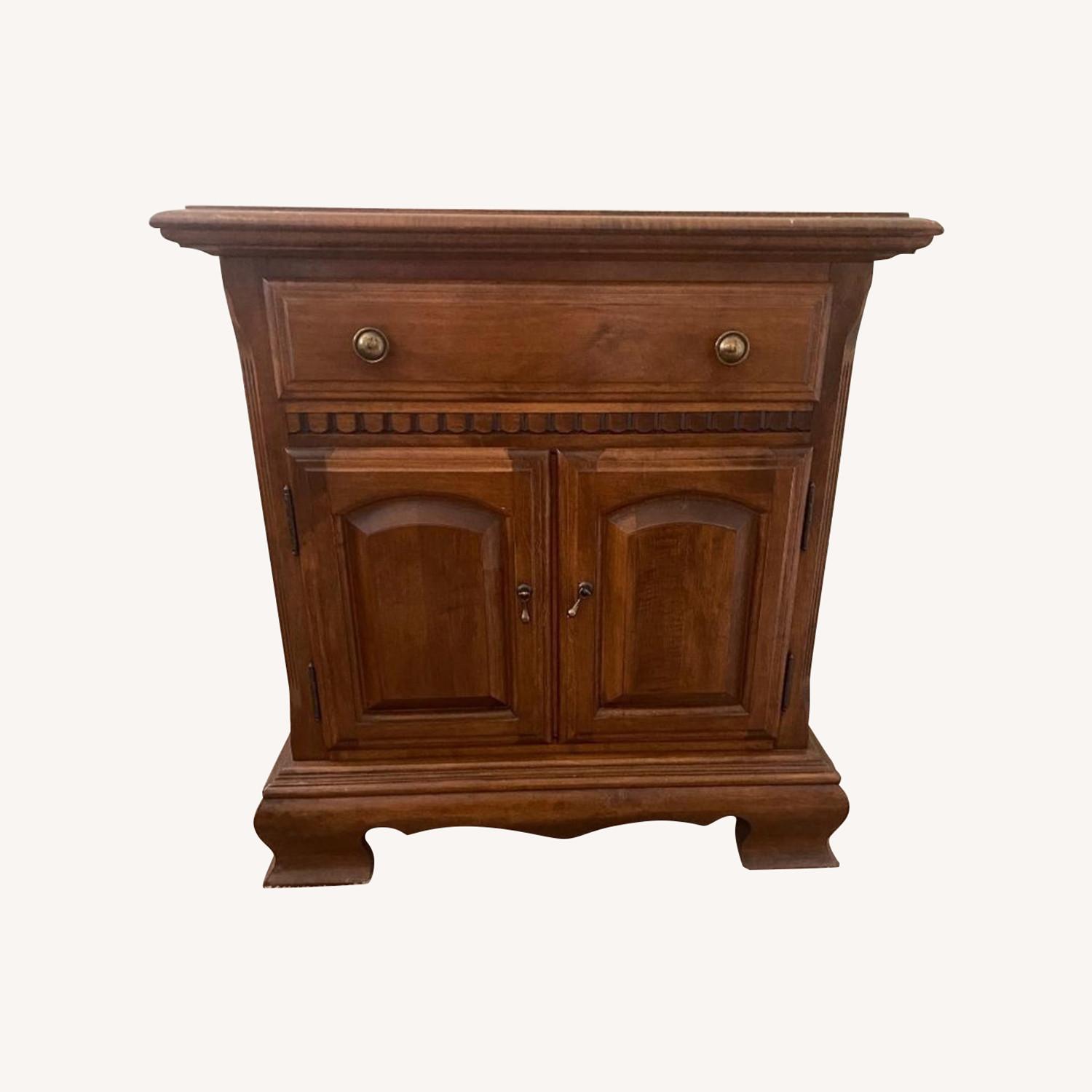 Ethan Allen Maple Cabinet Nightstand - image-0