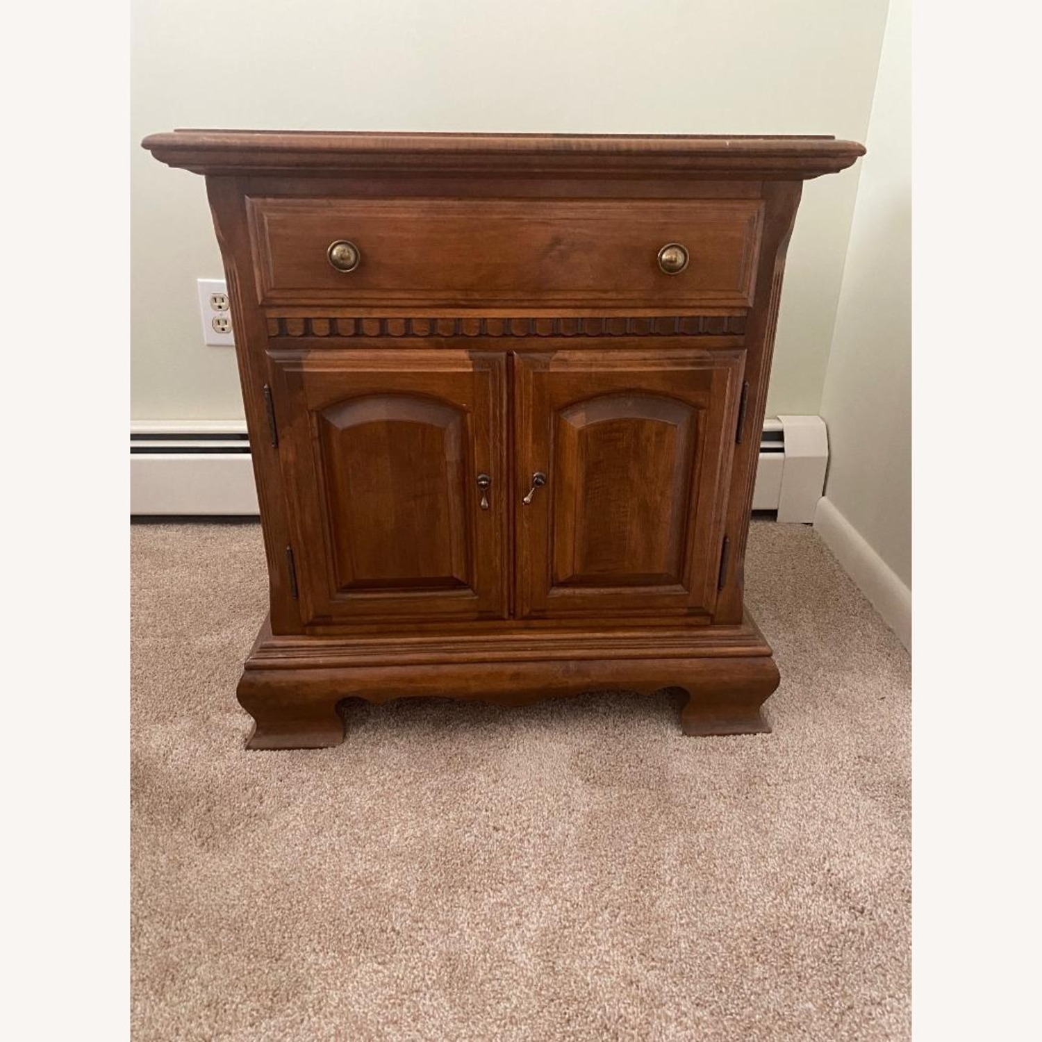 Ethan Allen Maple Cabinet Nightstand - image-1
