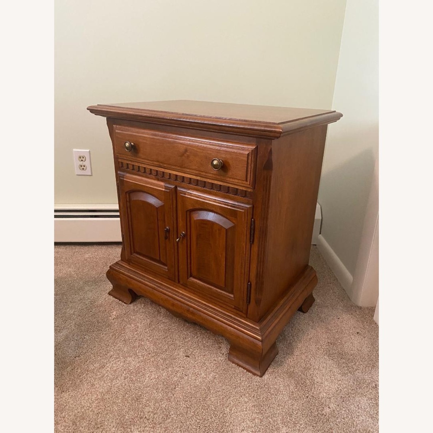 Ethan Allen Maple Cabinet Nightstand - image-2