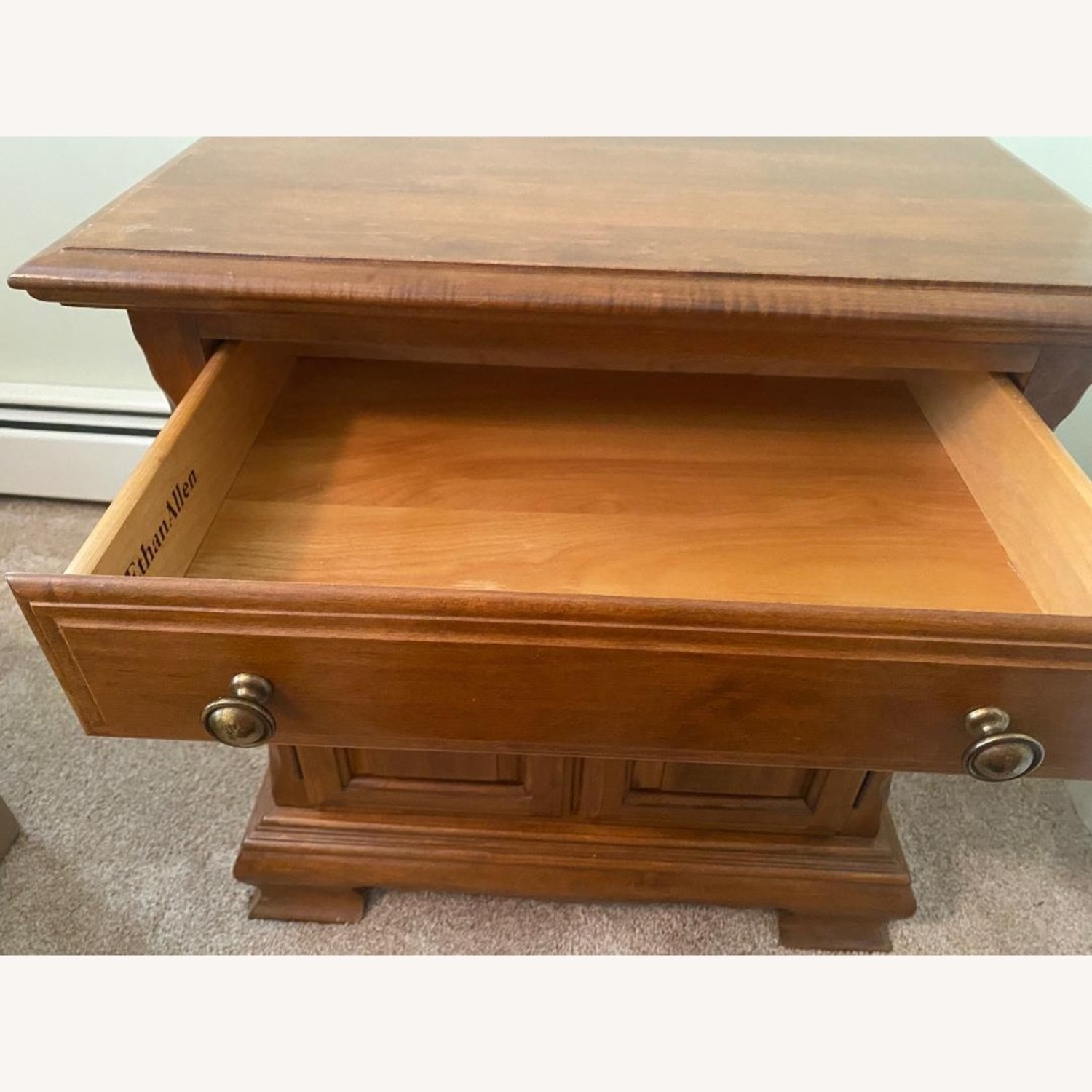 Ethan Allen Maple Cabinet Nightstand - image-6