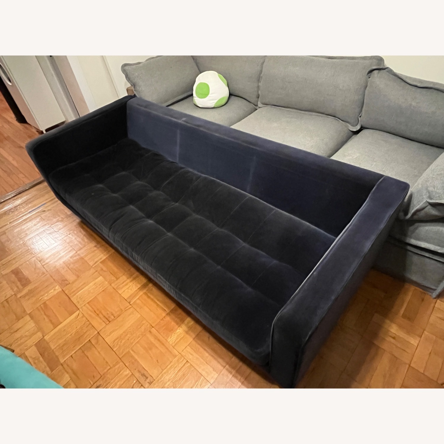 Article Sven 88" Velvet Sofa in Blue - image-2
