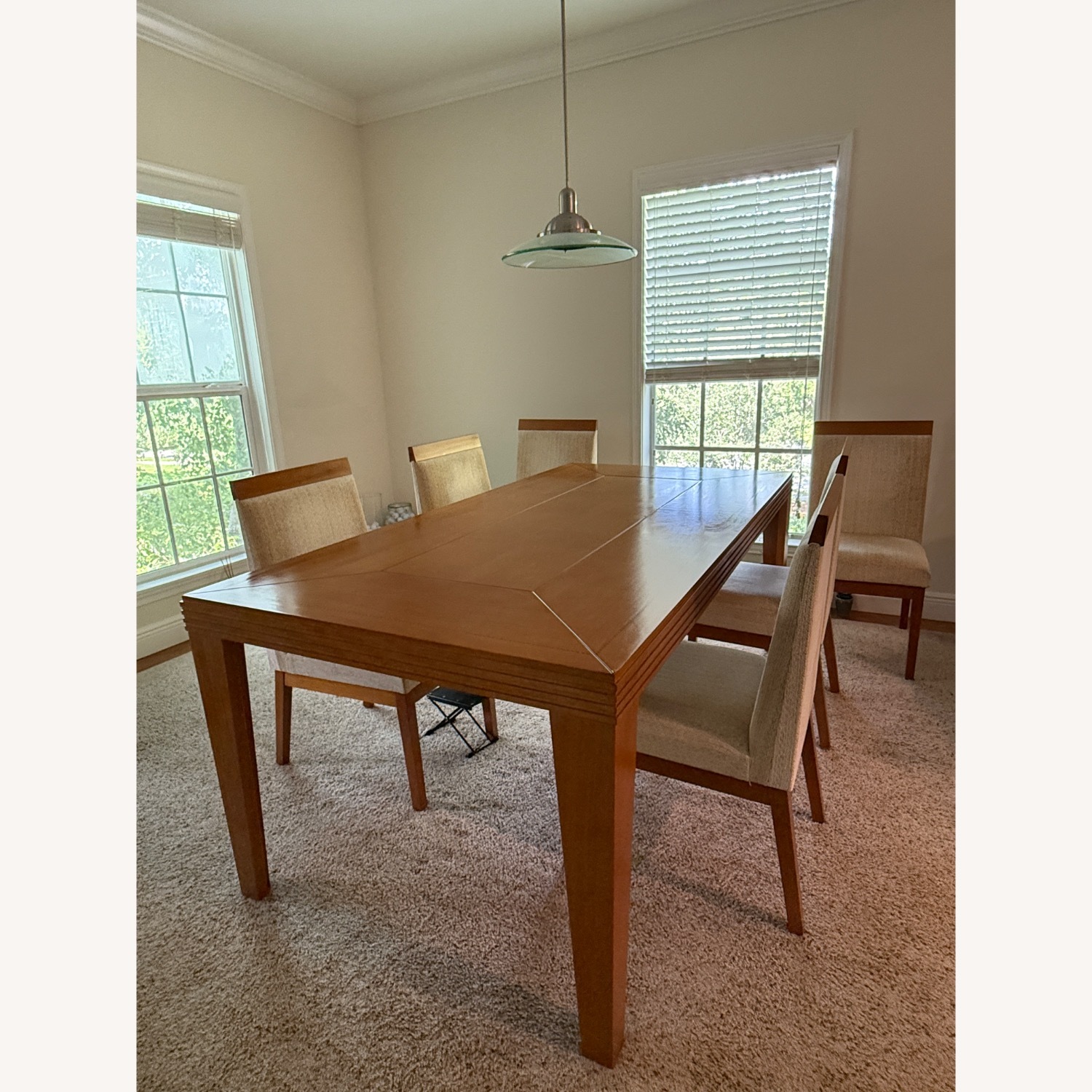 Solid Brazilian Wood Table and 6 Chairs Set - image-9