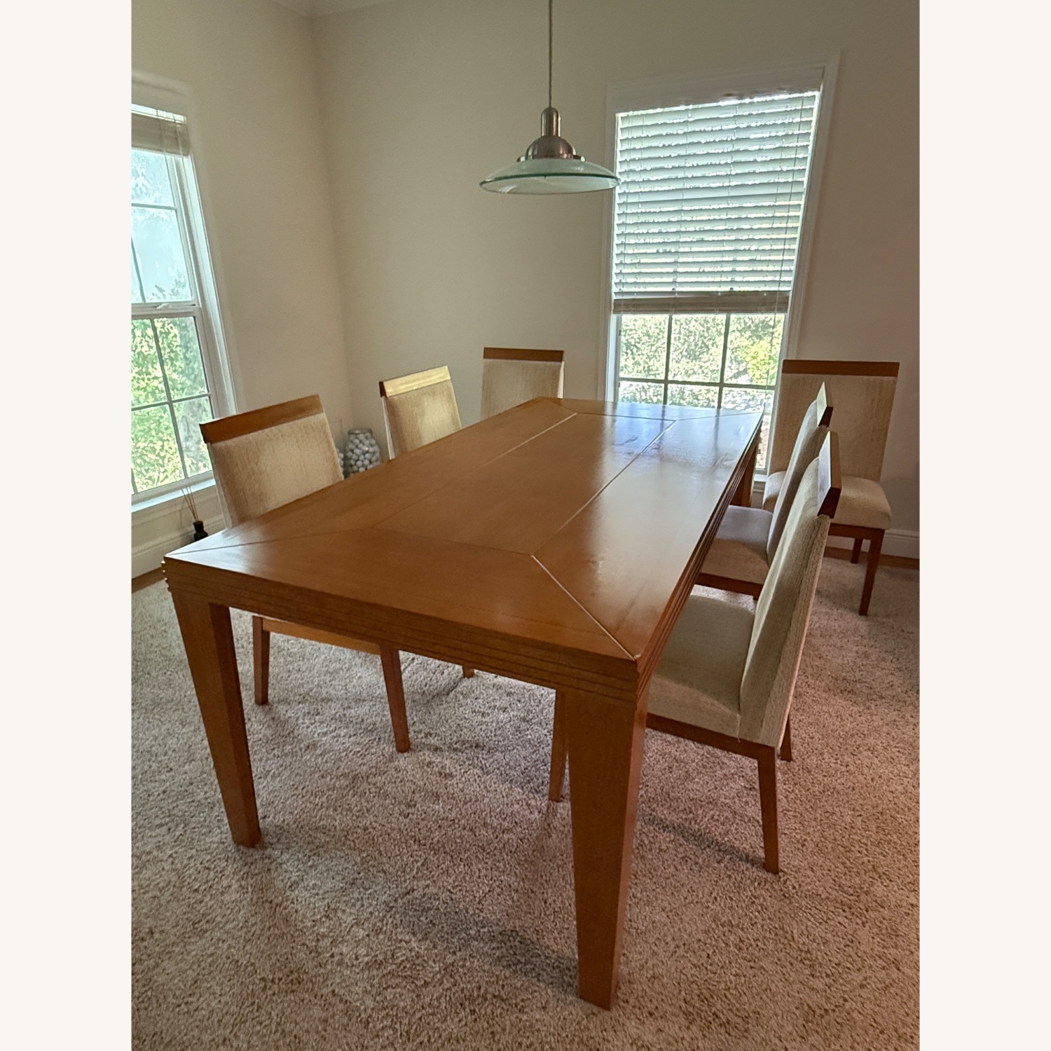Solid Brazilian Wood Table and 6 Chairs Set - image-1