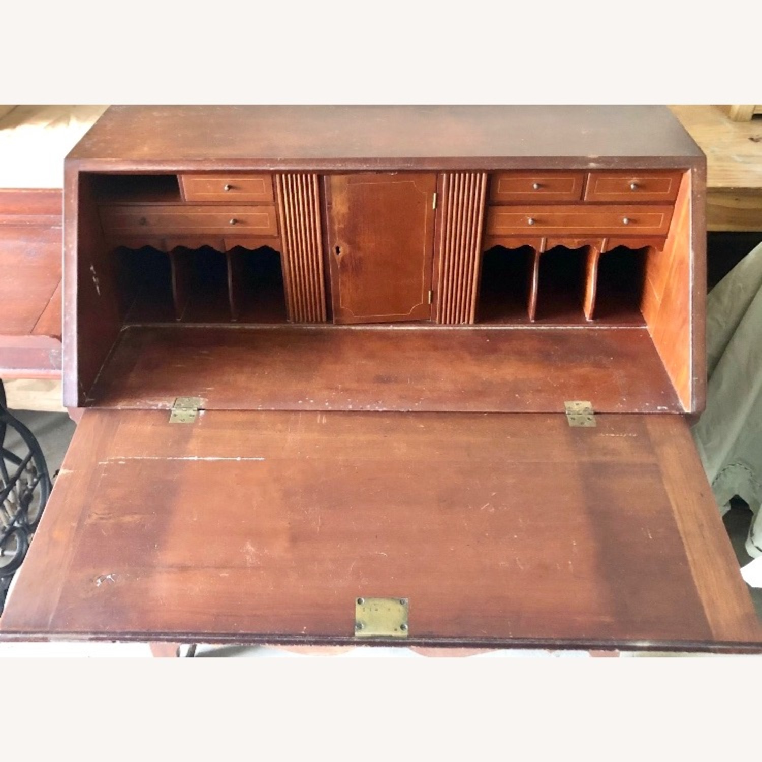 Antique Cherry Secretary Desk with Four Drawers - image-2