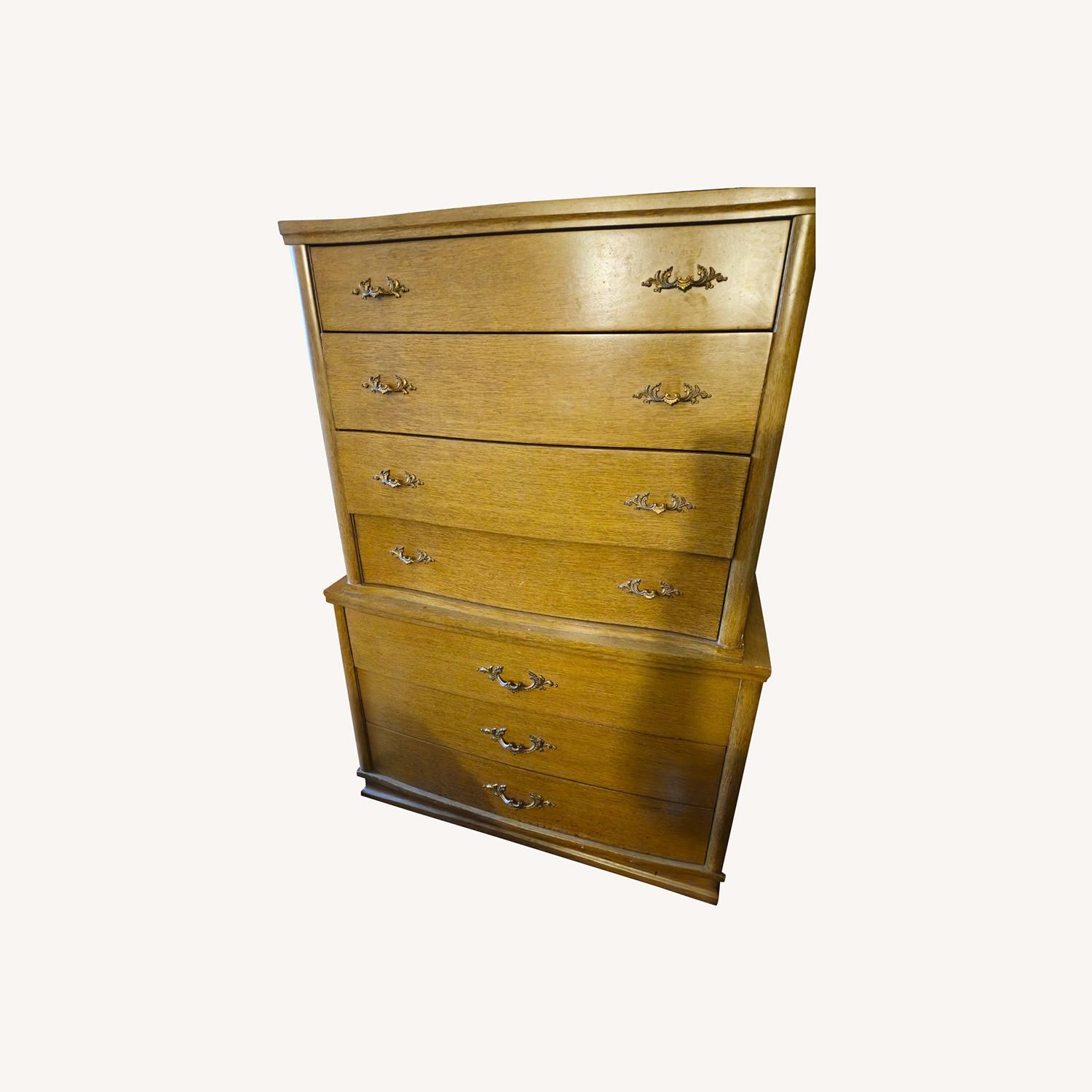 Vintage Hard Wood Dresser with 7 Roomy Drawers - image-0