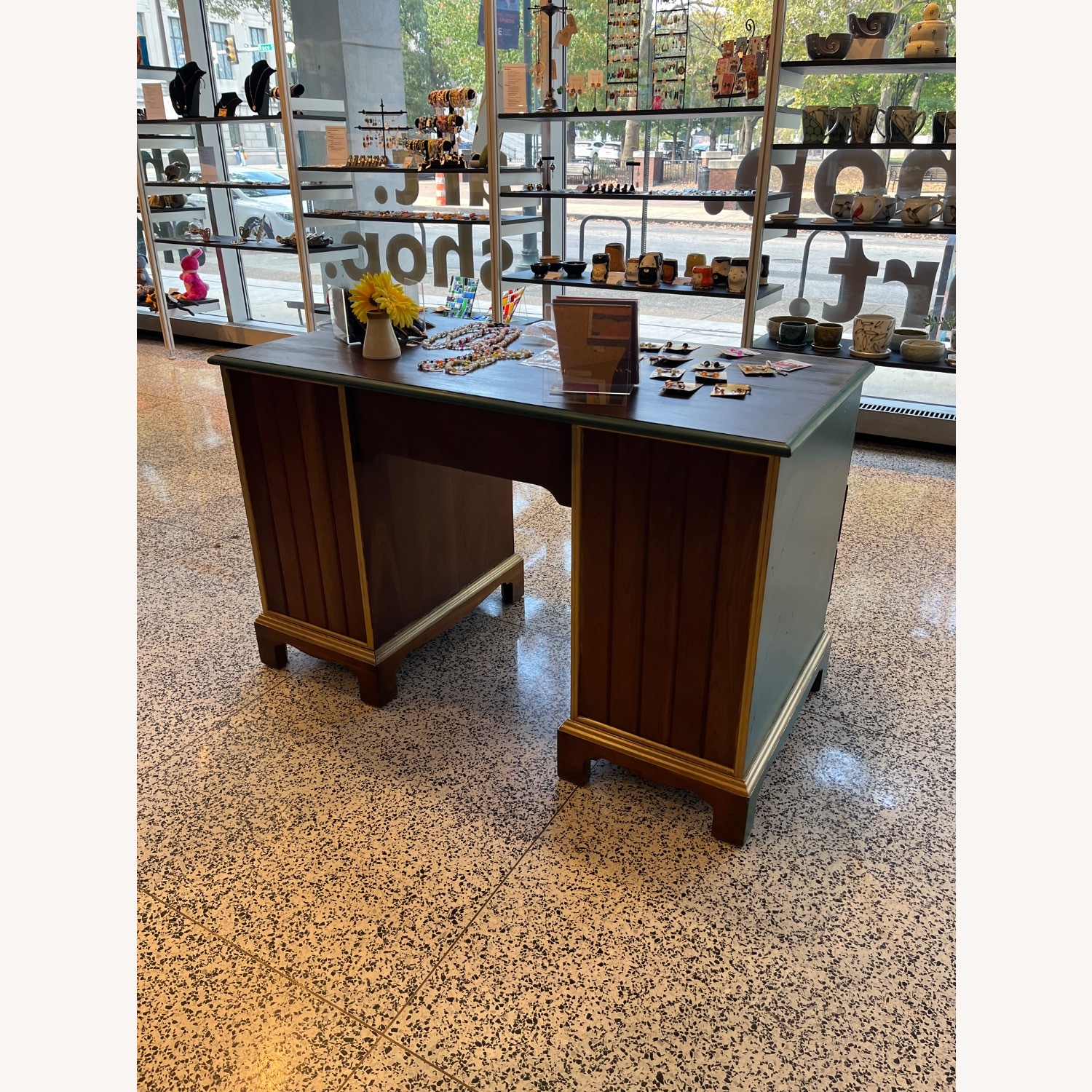 Refinished Artistic Vintage Stickley Desk - image-3