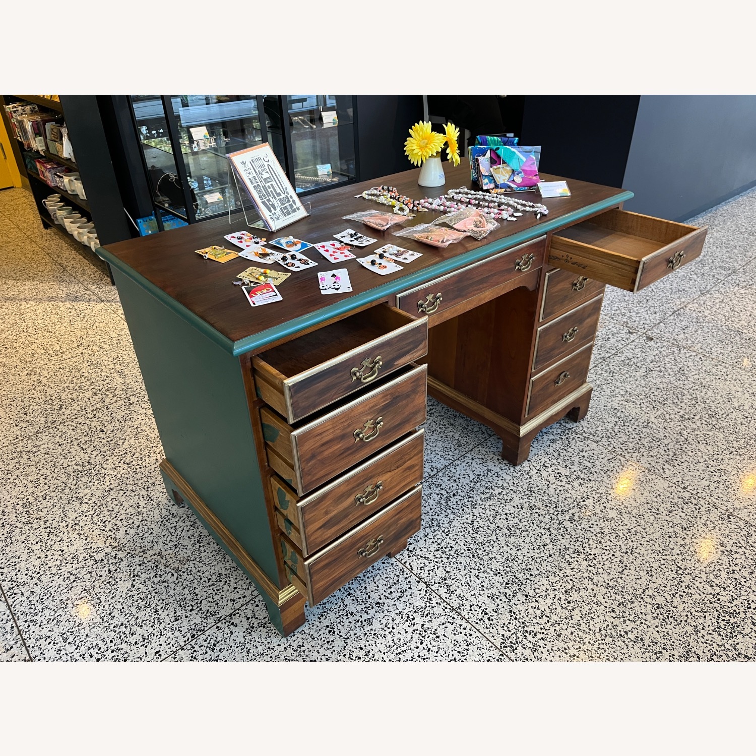 Refinished Artistic Vintage Stickley Desk - image-1
