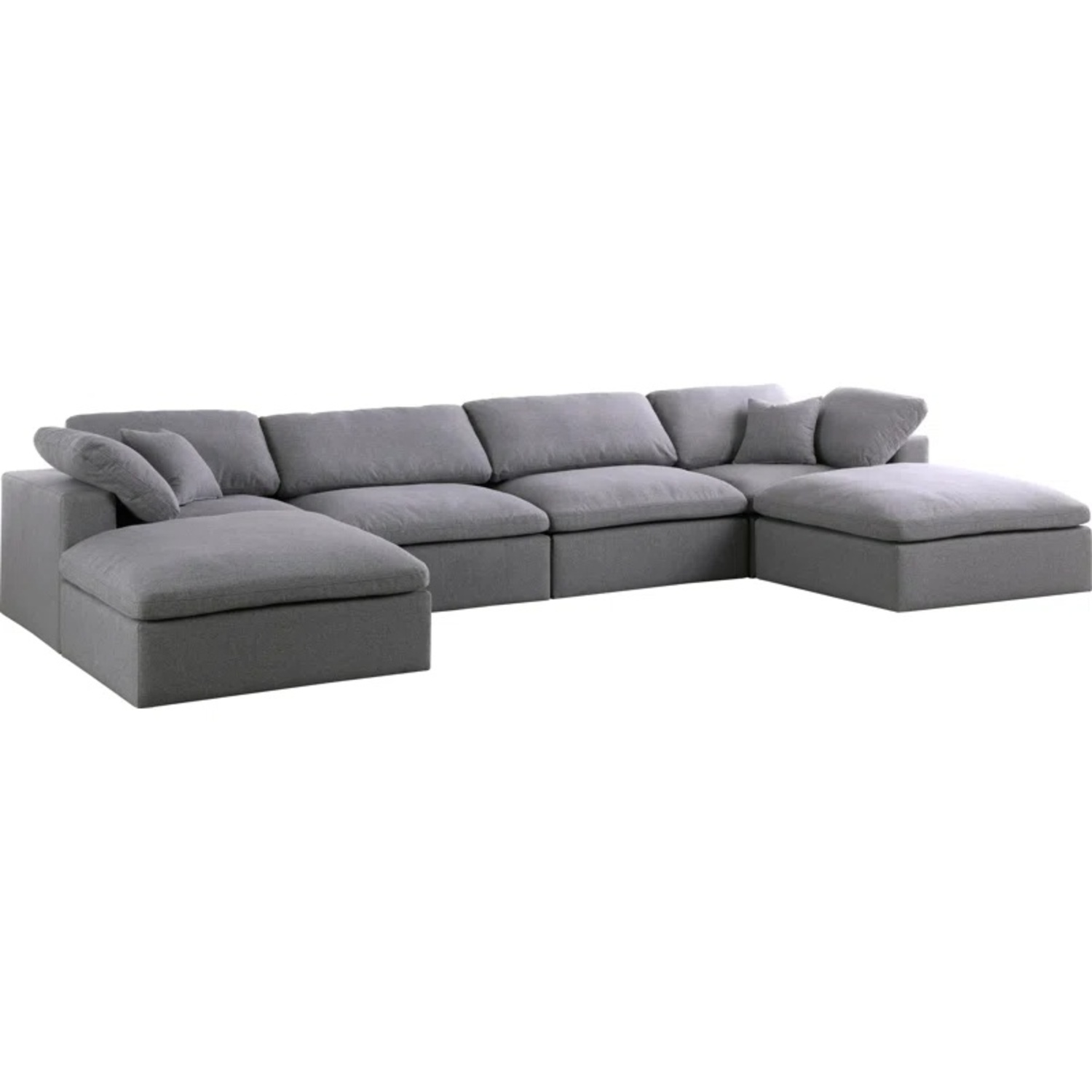Wayfair Burrows 158" Gray Sofa with Ottoman - image-6