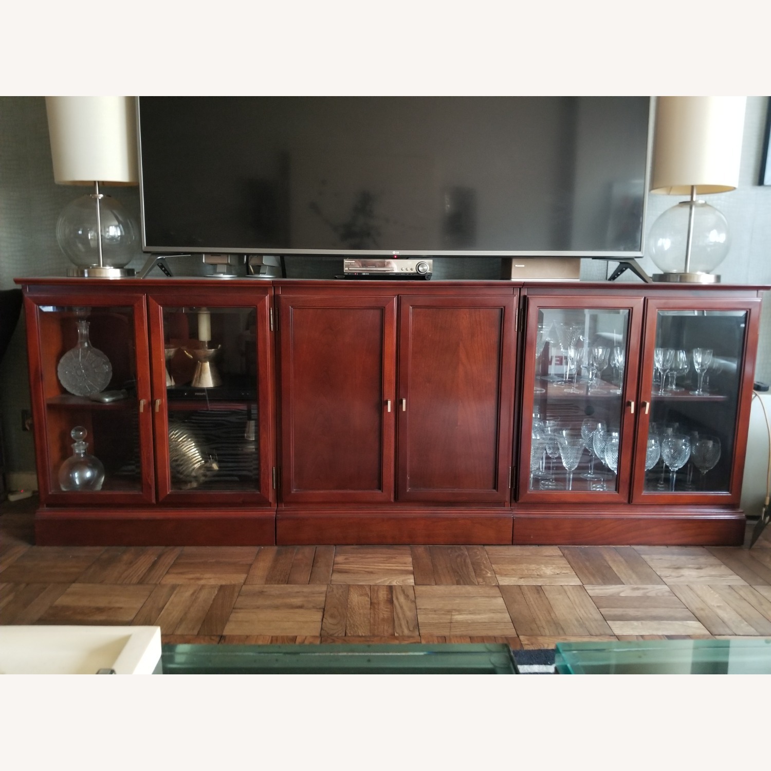 Bombay Company Wood and Glass Cabinets - image-1
