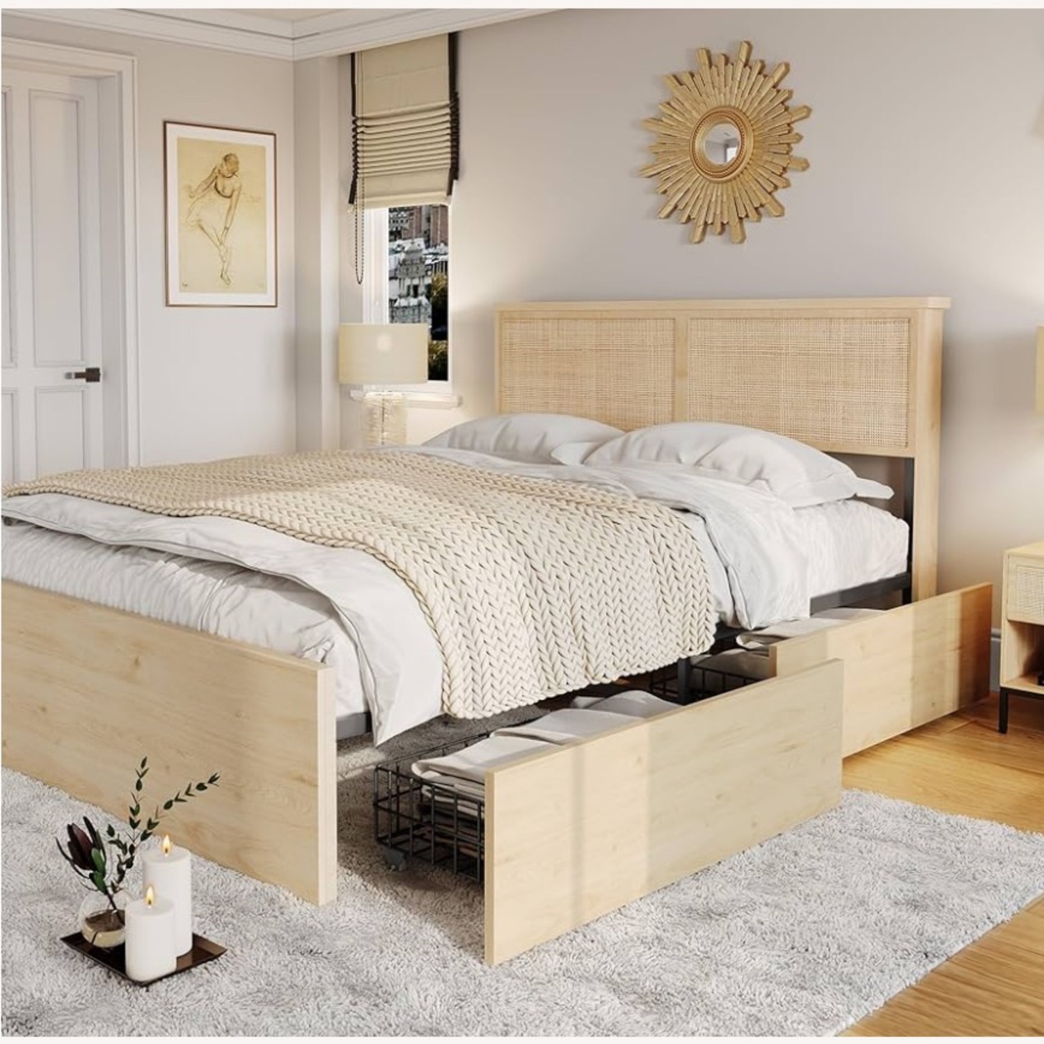 Queen Bed Frame with Storage - image-3