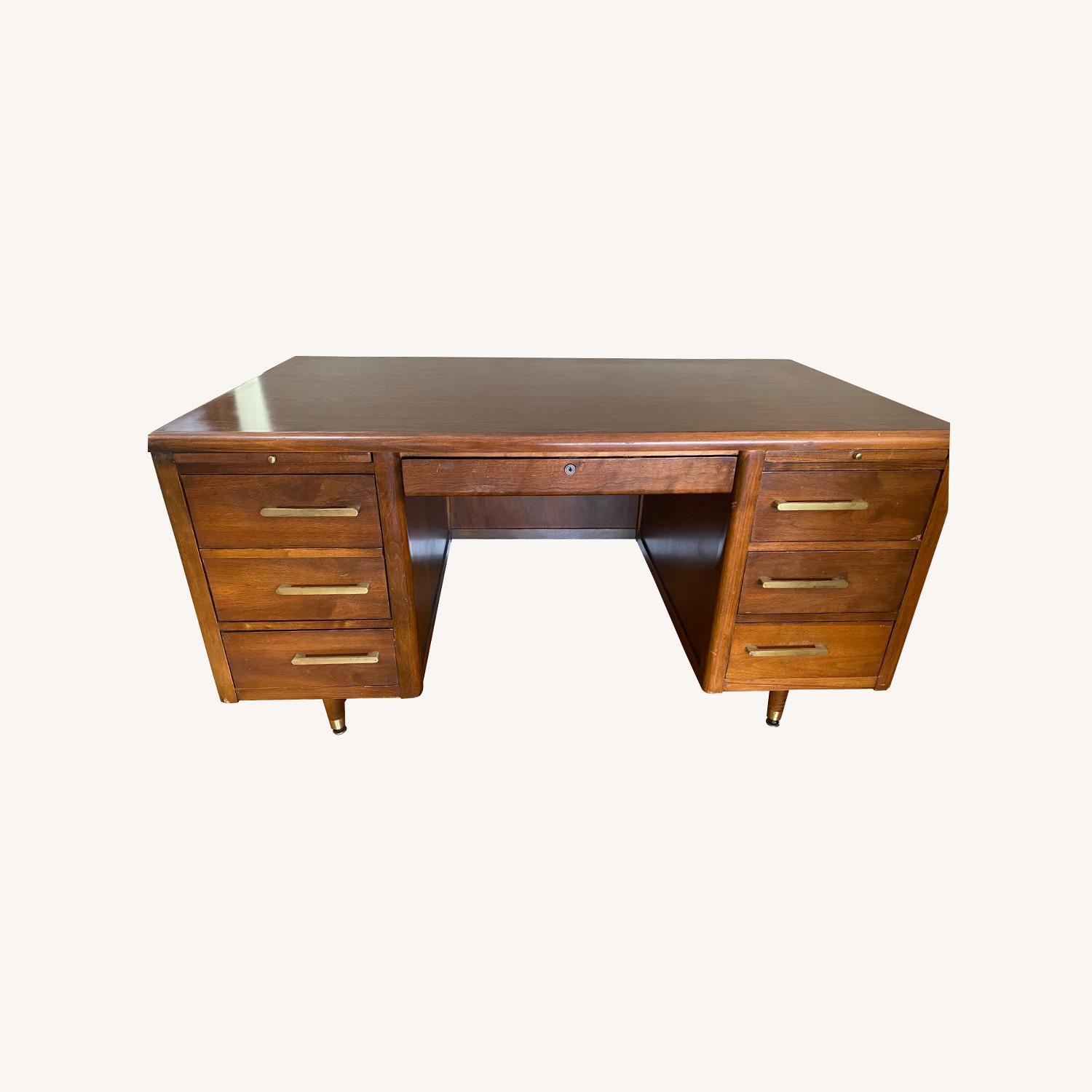 Mid Century Modern Jofco Jasper Executive Desk - image-0