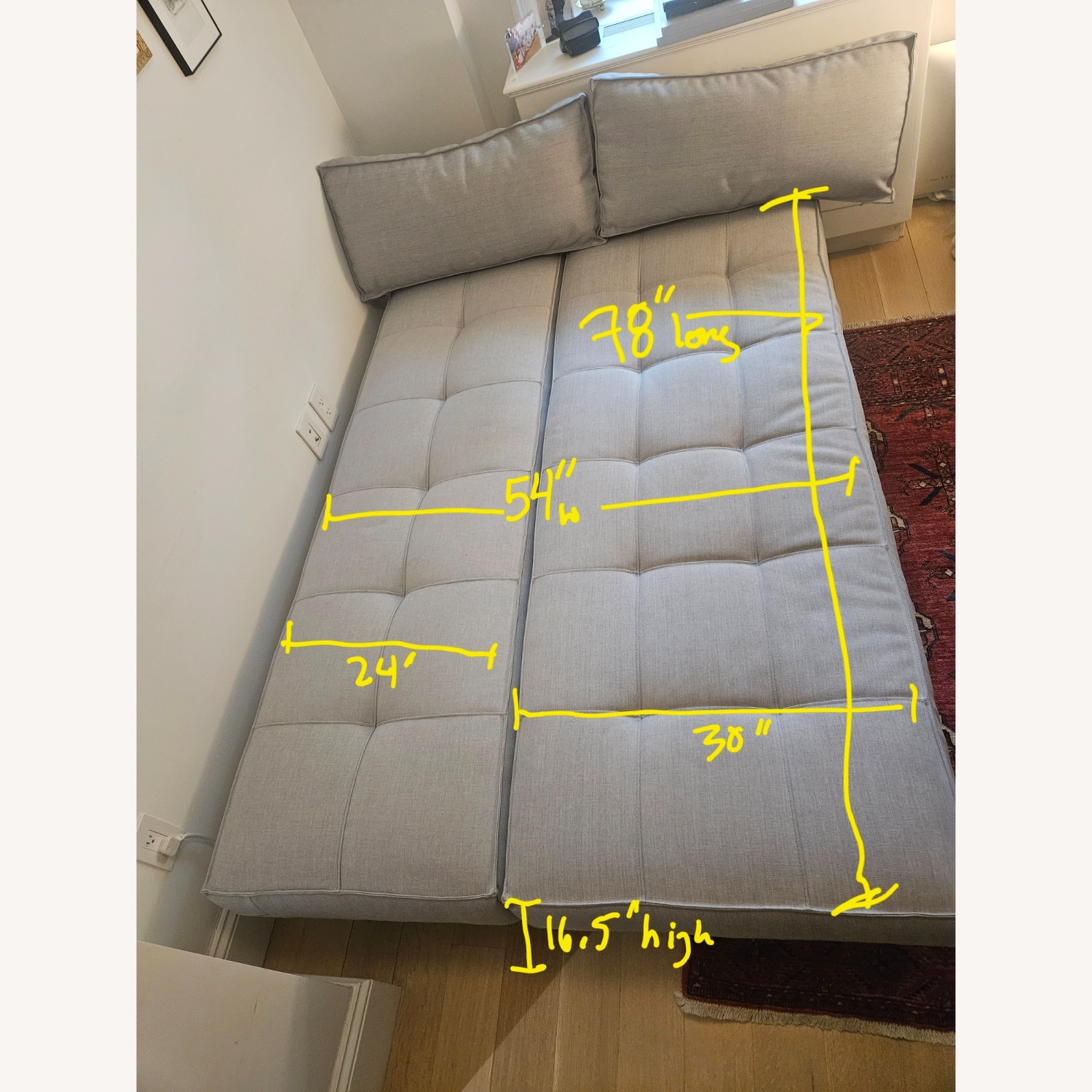 Innovation Living Gray Convertible Sofa - image-3