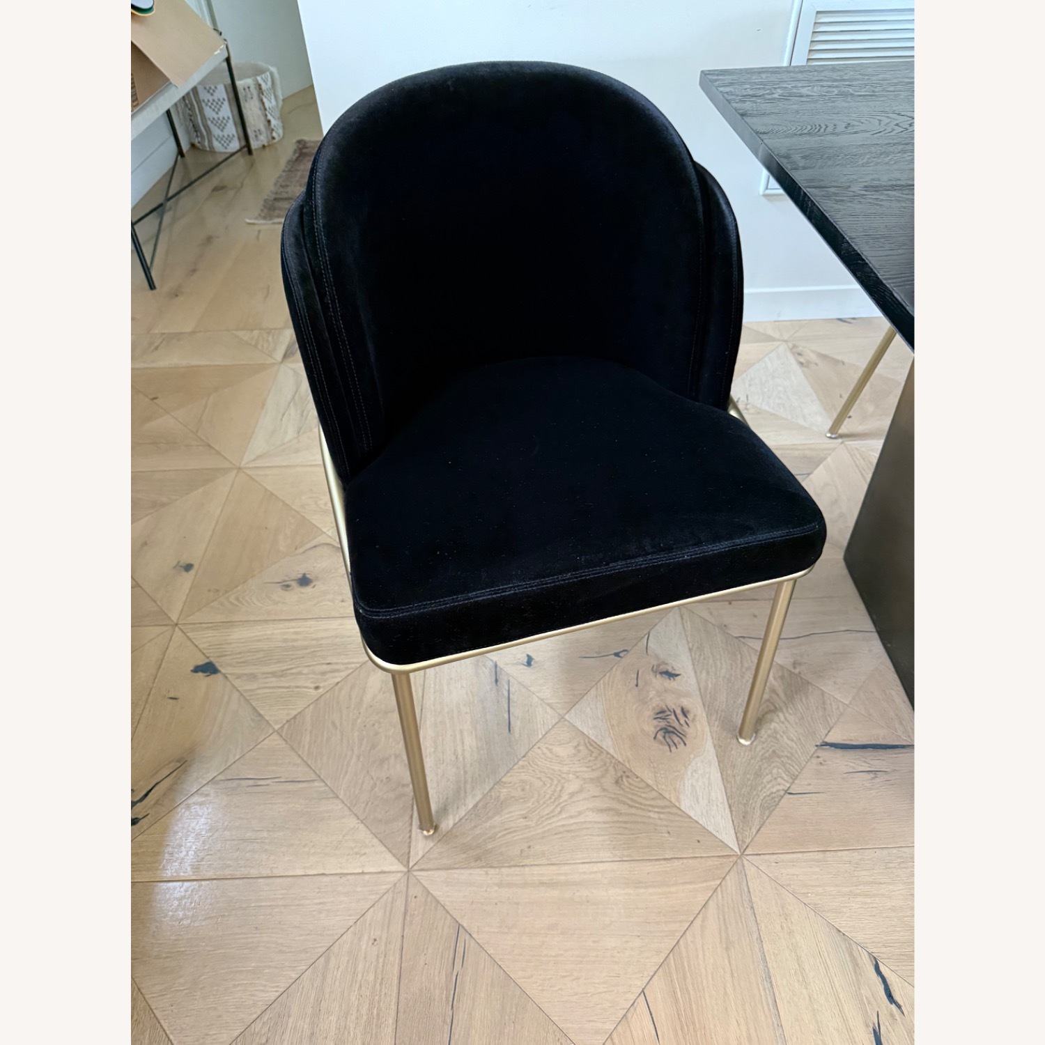 Black Velvet and Brass Rove Concepts Dining Chairs - image-4