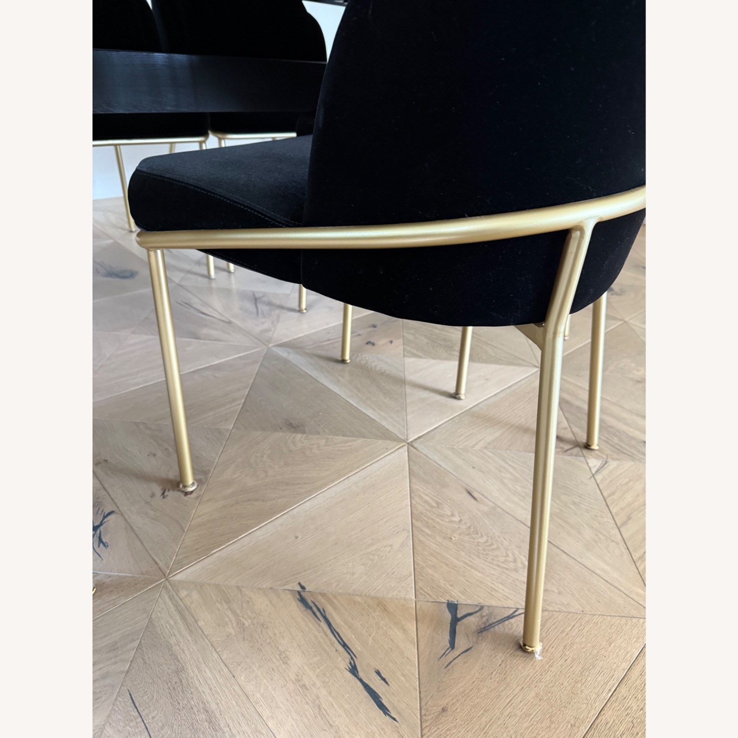 Black Velvet and Brass Rove Concepts Dining Chairs - image-3