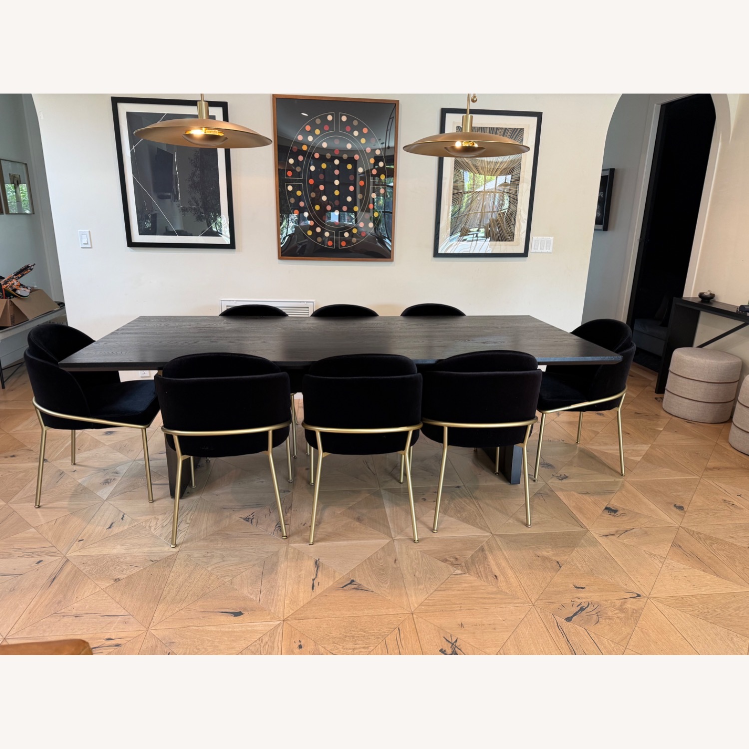 Black Velvet and Brass Rove Concepts Dining Chairs - image-2