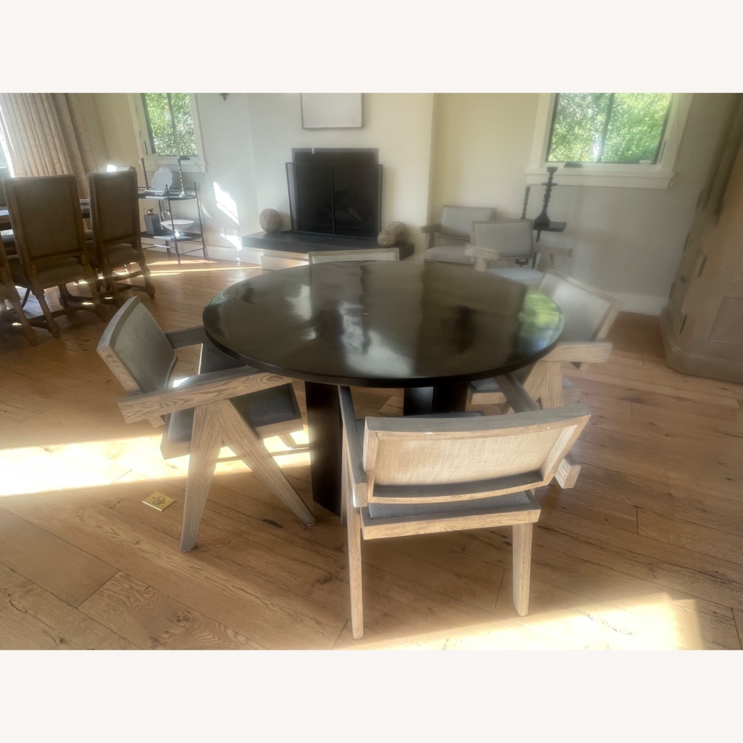 Restoration Hardware Noma Round Dining Table Set - image-3