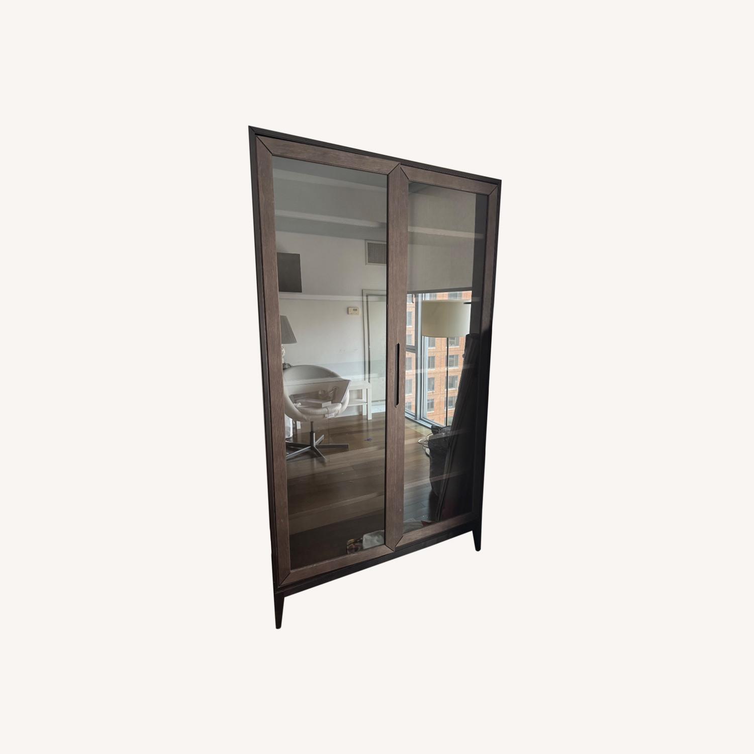 Glass Front Wood Bookshelf - image-0