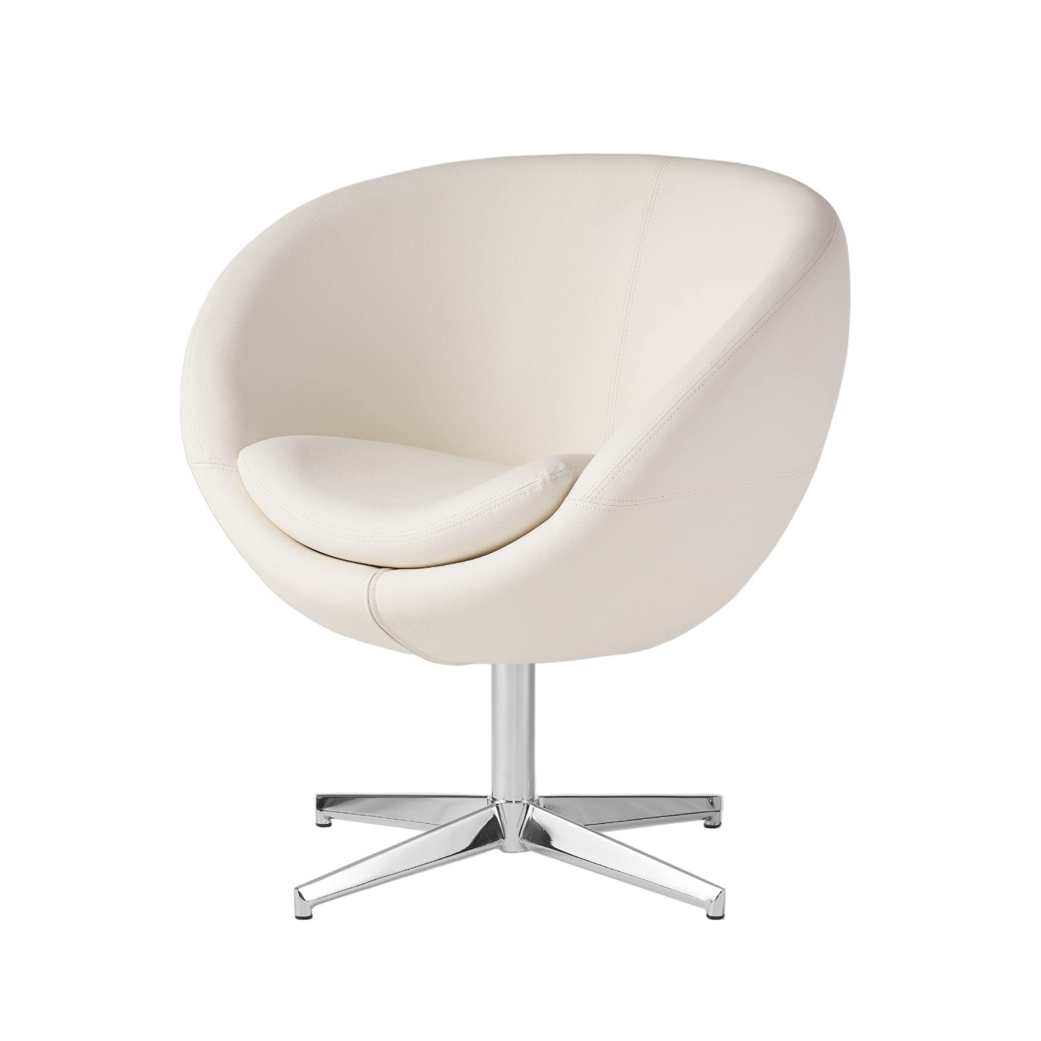 IKEA SKRUVSTA Two White Swivel Chairs - AptDeco