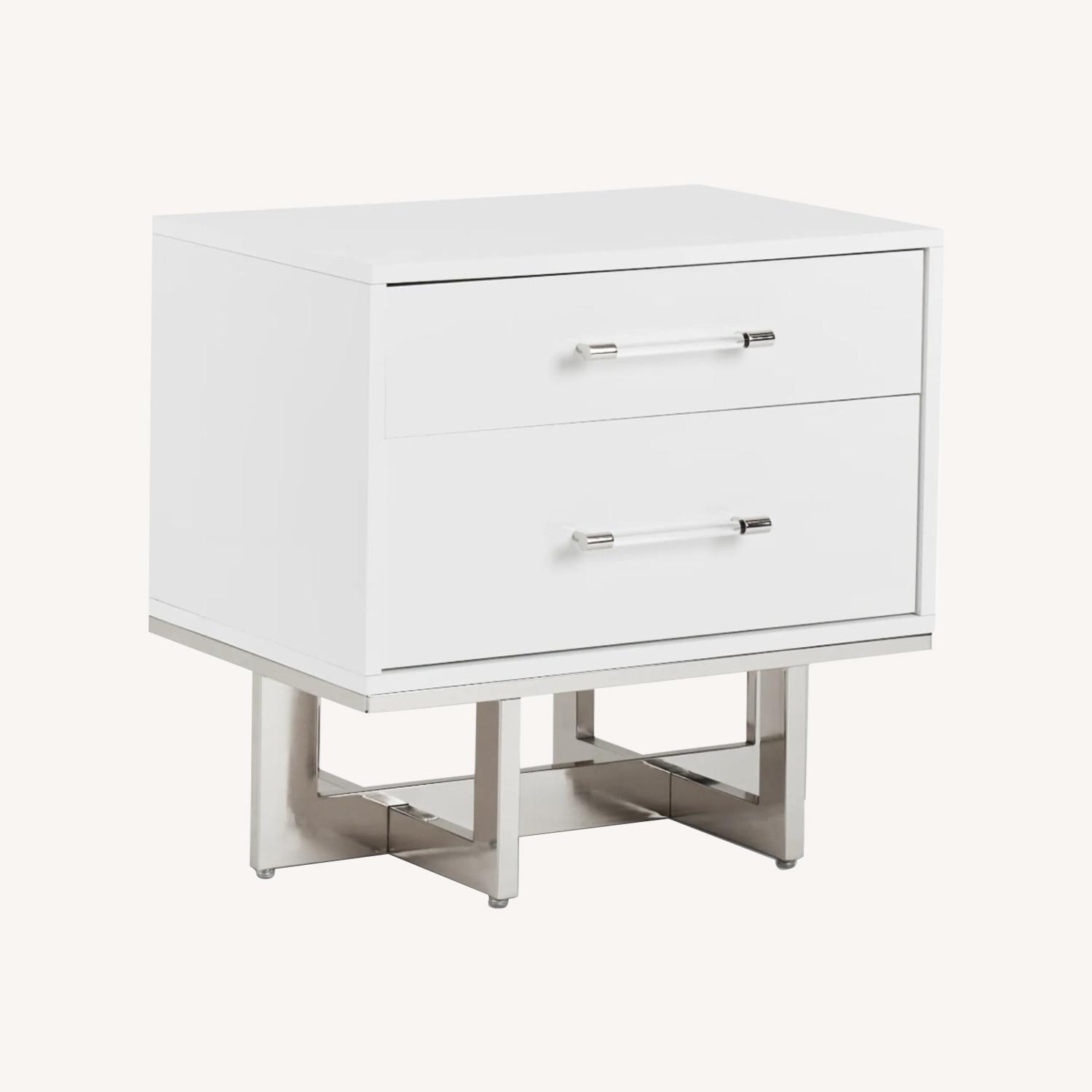 2 Cortina White Nightstands - image-0