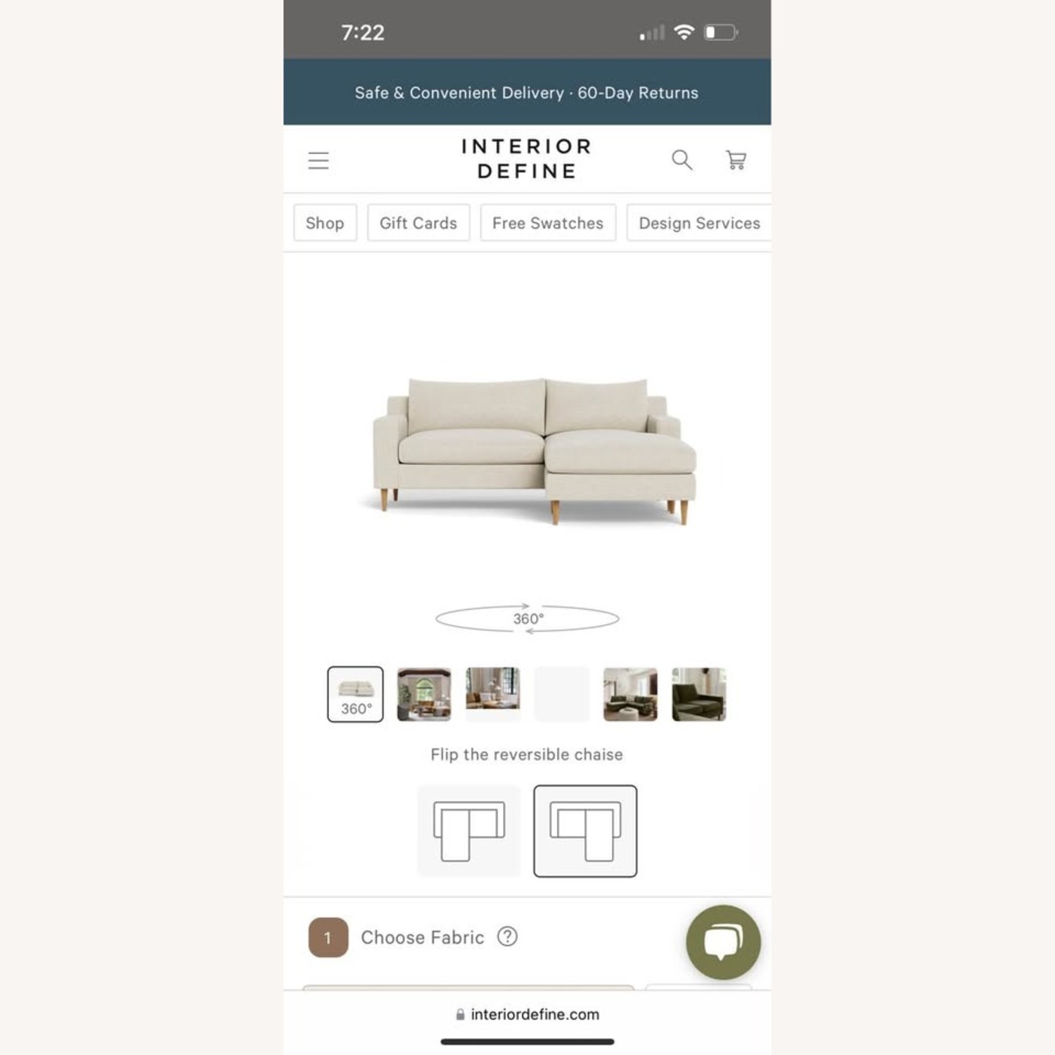 Interior Define Sloan Chaise Sectional - image-3