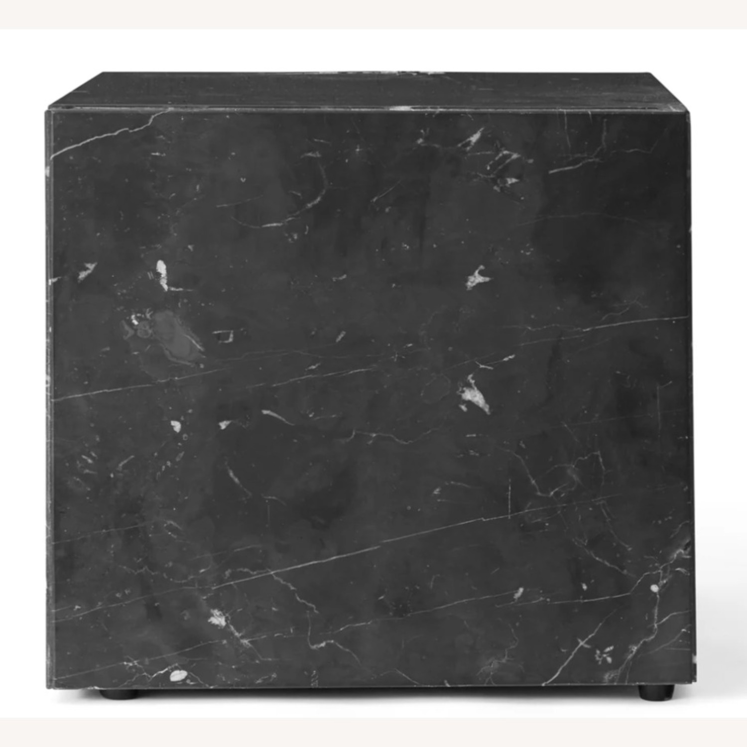 Restoration Hardware Marble Plinth Cube Side Table - image-0
