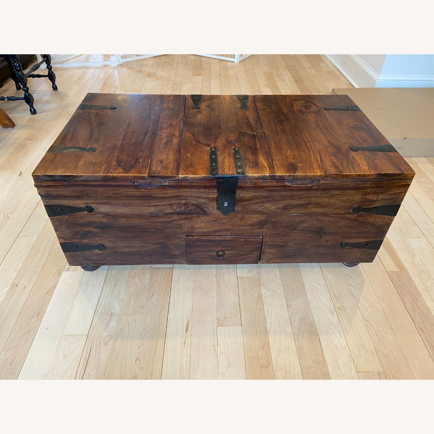 Pier 1 Imports Solid Wood Coffee Table/Trunk W Storage - image-1