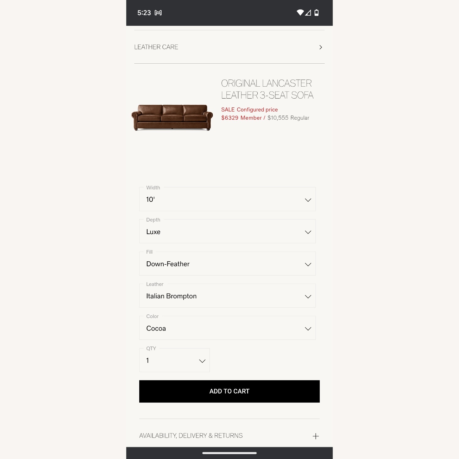 RH Lancaster Luxe 3 Seater Sofa - image-7