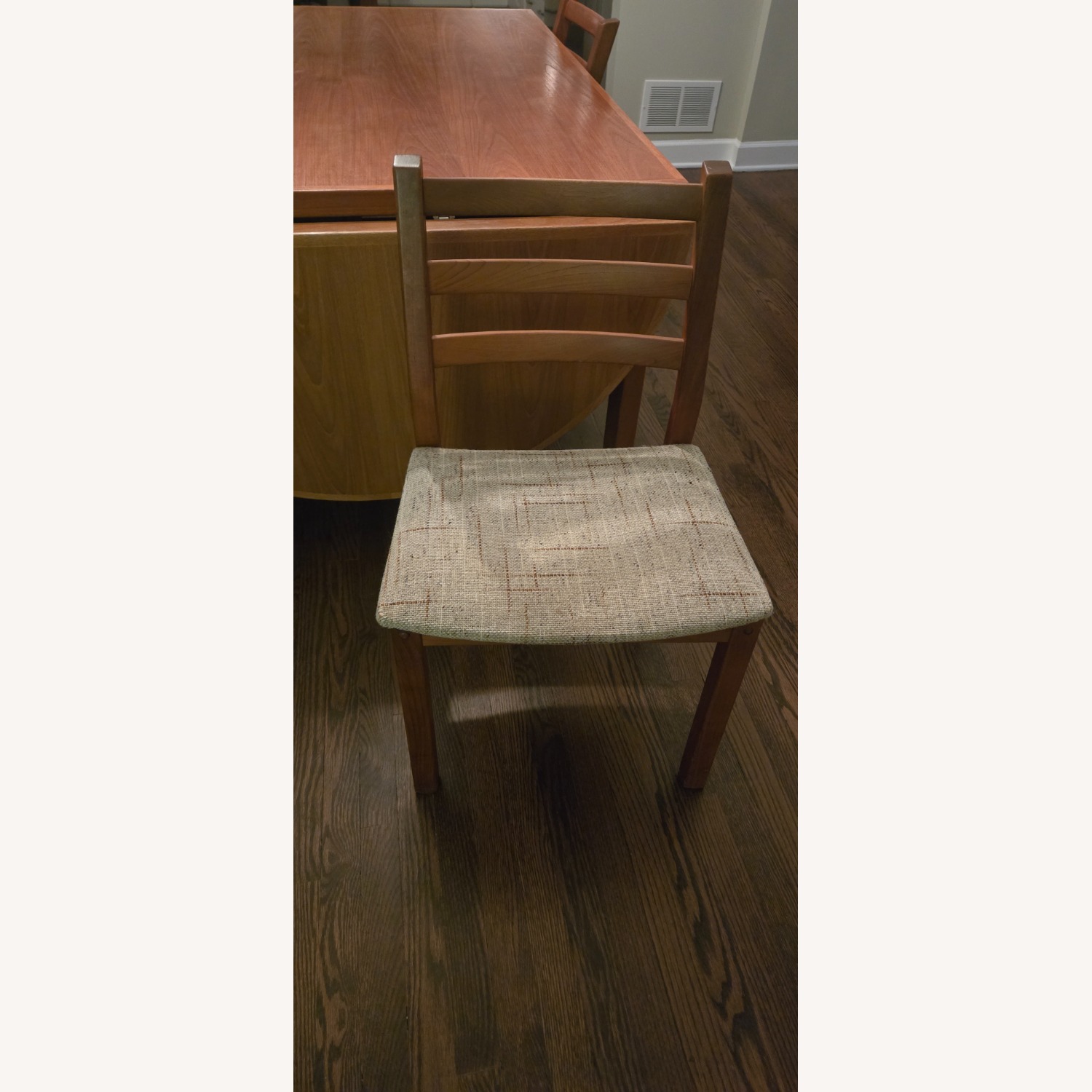 MCM Teak Drop-Leaf Dining Table + 4 Chairs - image-2