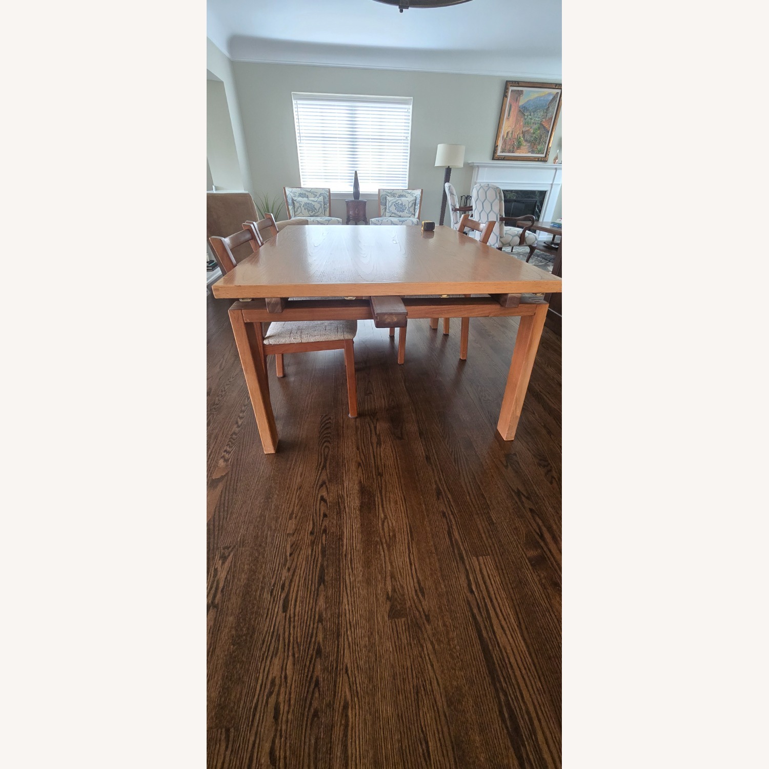 MCM Teak Drop-Leaf Dining Table + 4 Chairs - image-3