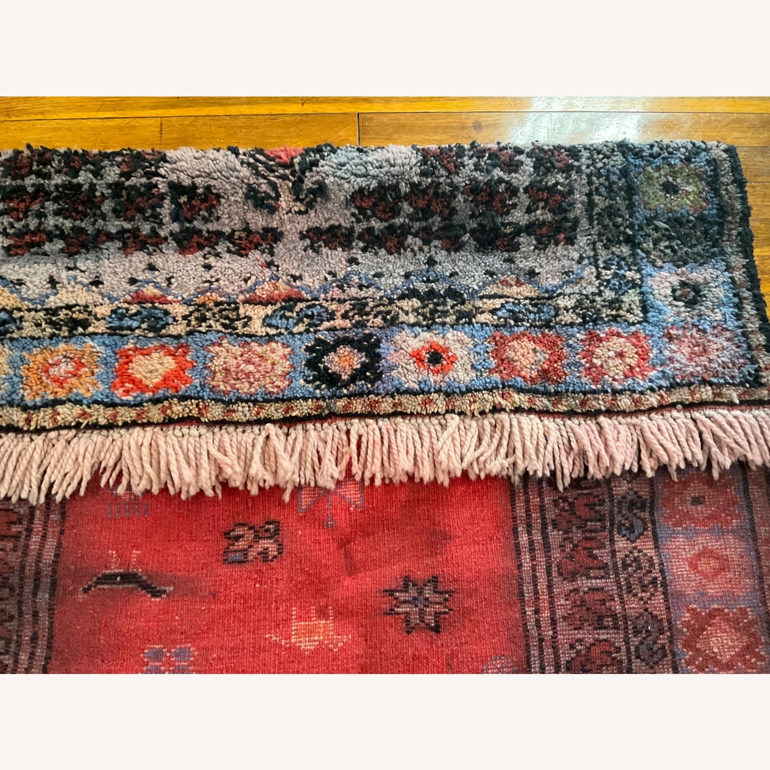 Vintage Moroccan Handmade Wool carpet - image-23