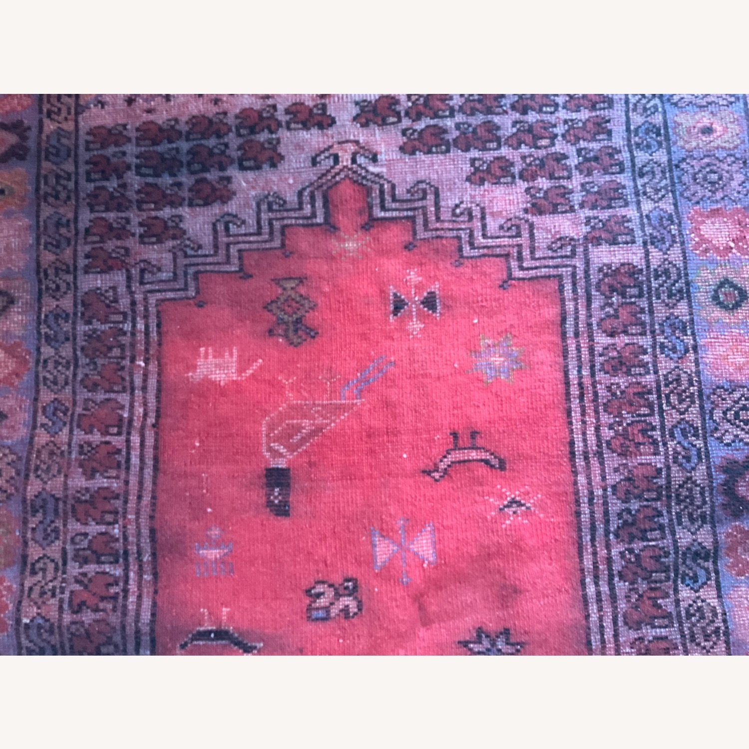 Vintage Moroccan Handmade Wool carpet - image-21