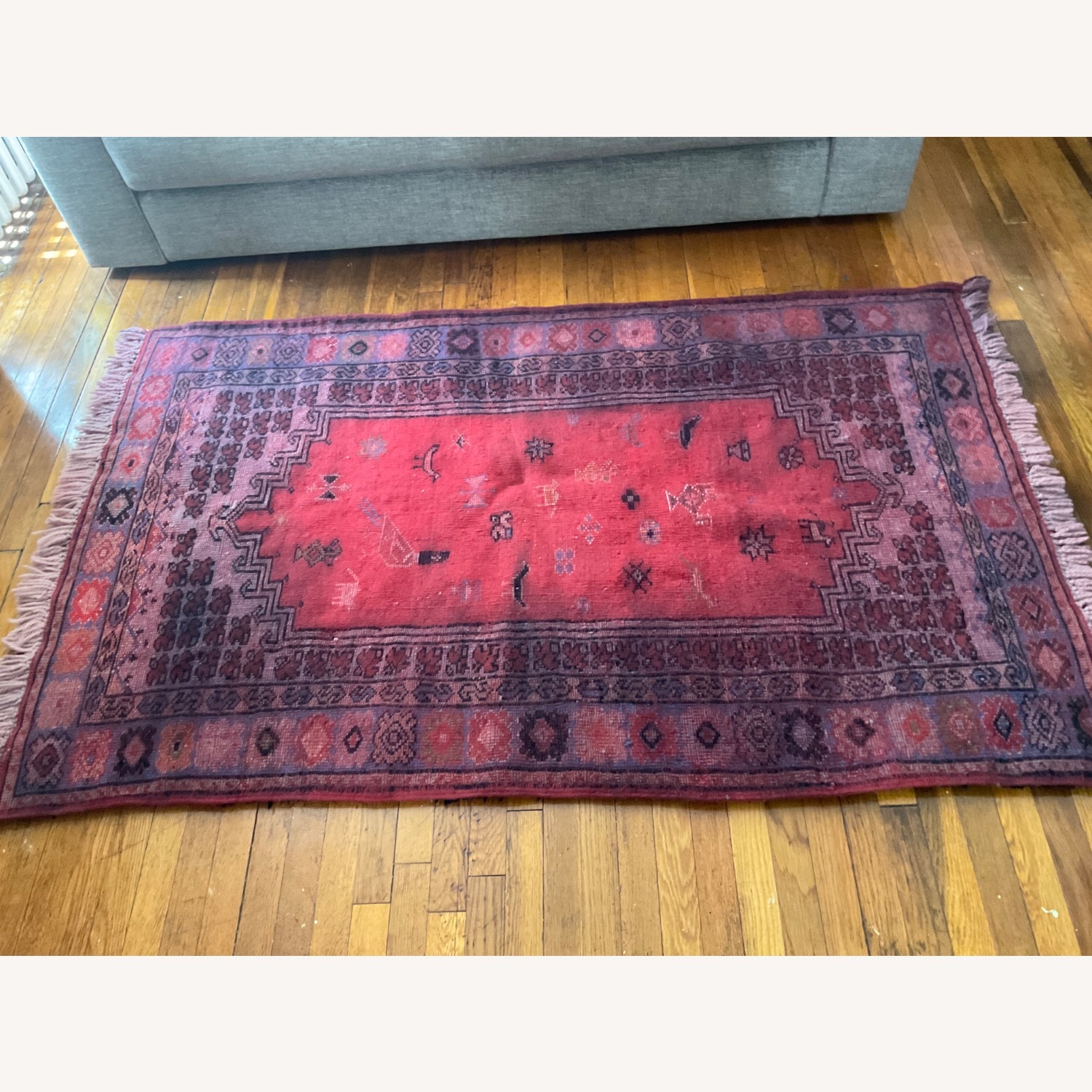 Vintage Moroccan Handmade Wool carpet - image-16